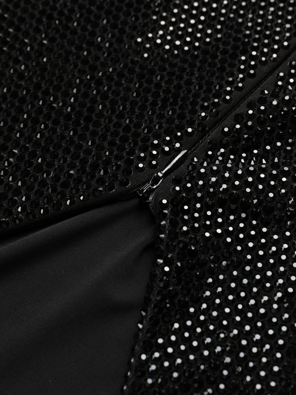 crystal-embellished backless dress - 7