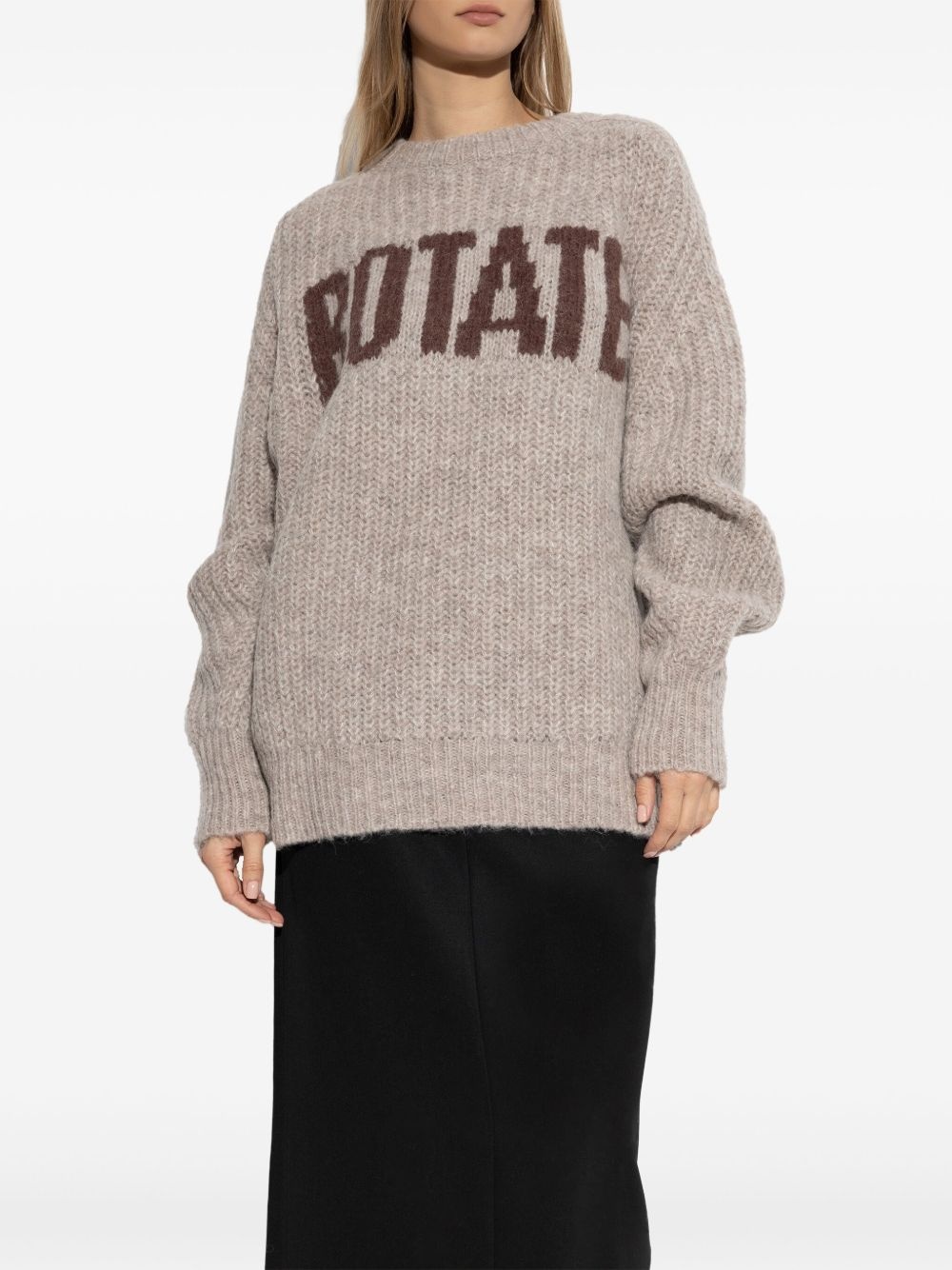 logo-intarsia sweater - 3