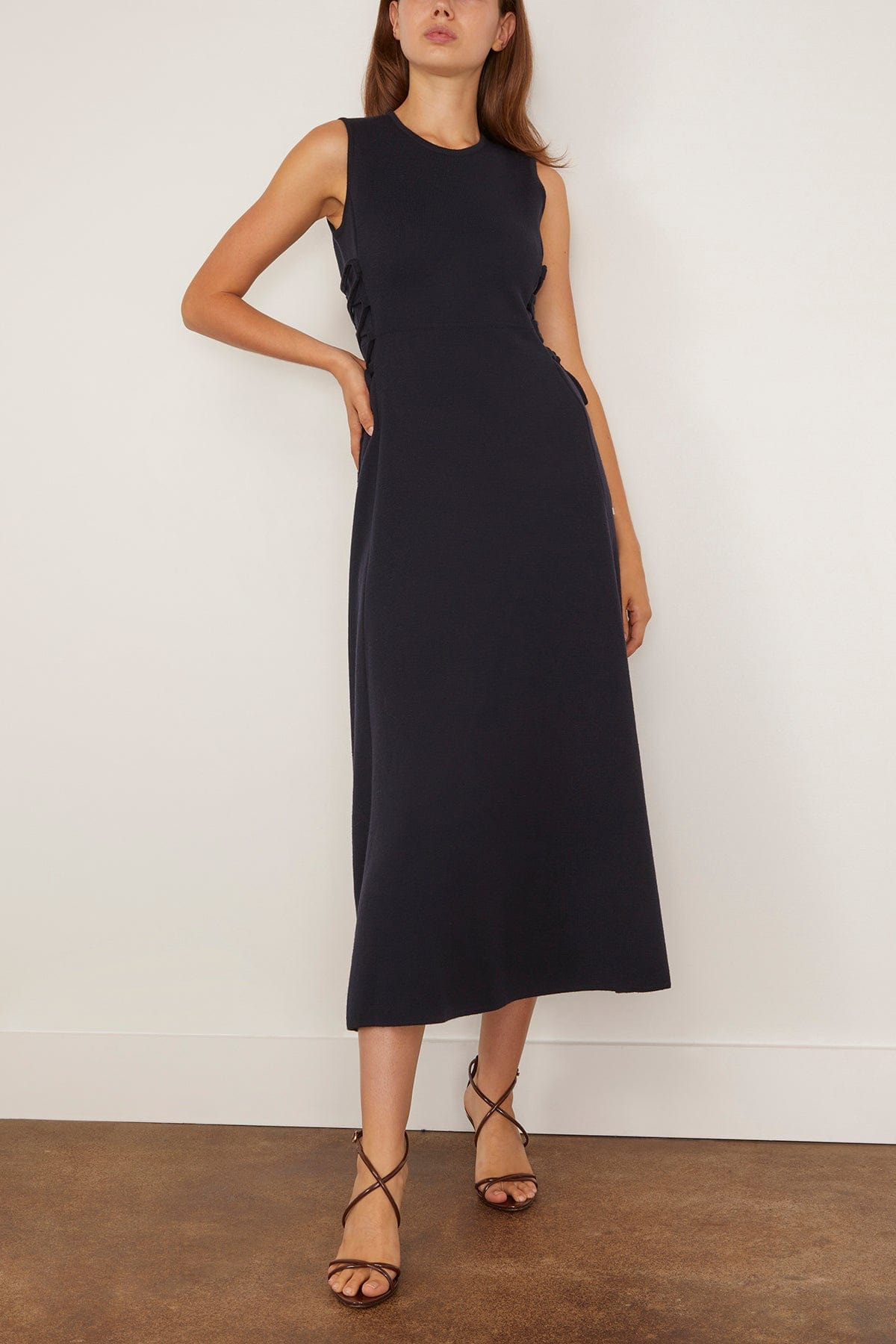 Delfi Knitted Dress in Ultramarine - 3