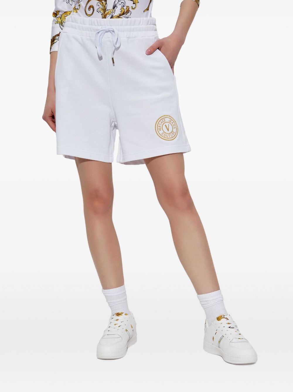 logo-embroidered shorts - 3