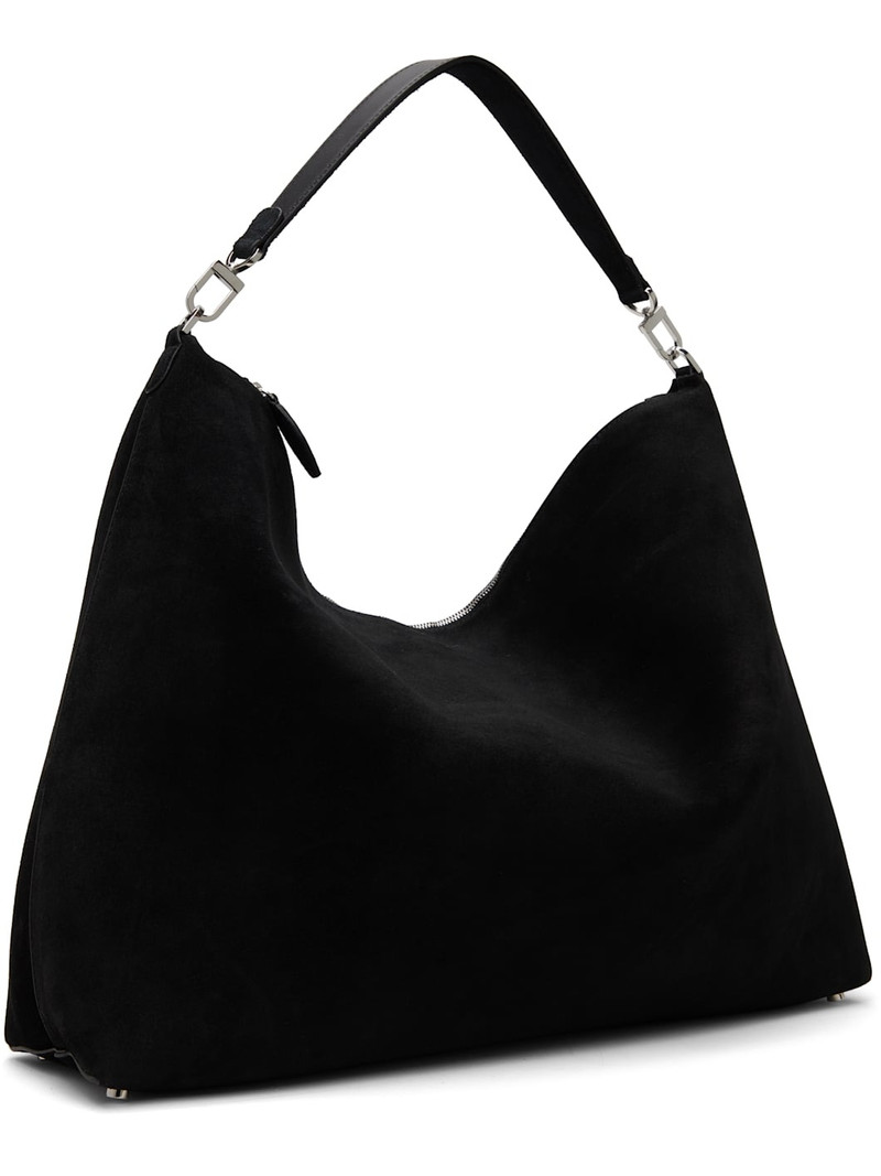 TOTEME Black Bevel Suede Tote outlook