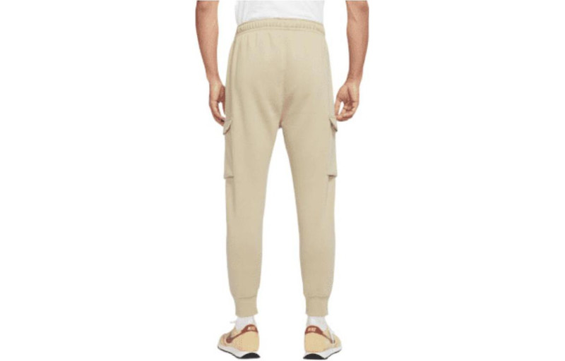 Nike Nike Sportswear Club Fleece Cargo Stay Warm Bundle Feet Solid Color Sports Long Pants Creamy White C outlook