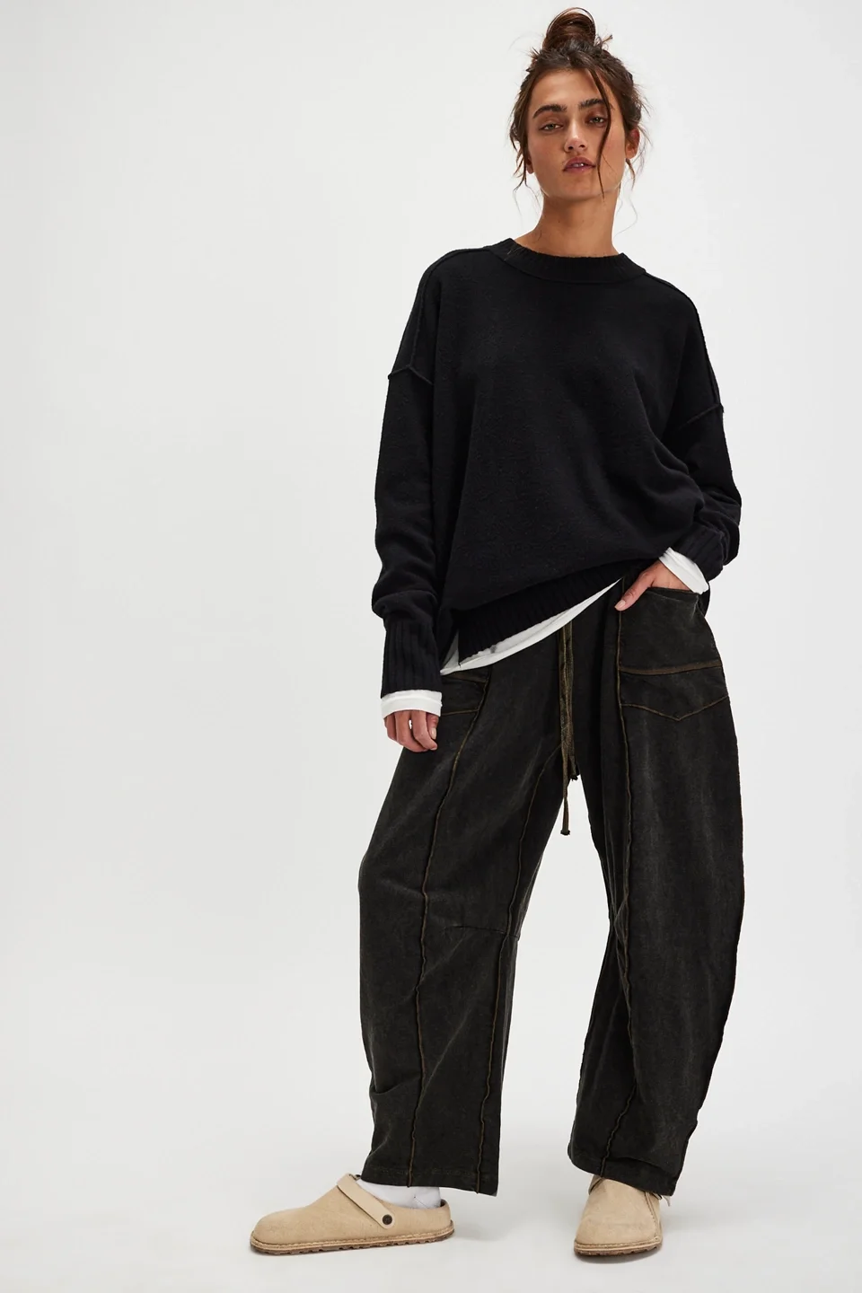 Kaiden Pull-On Barrel Pants - 1