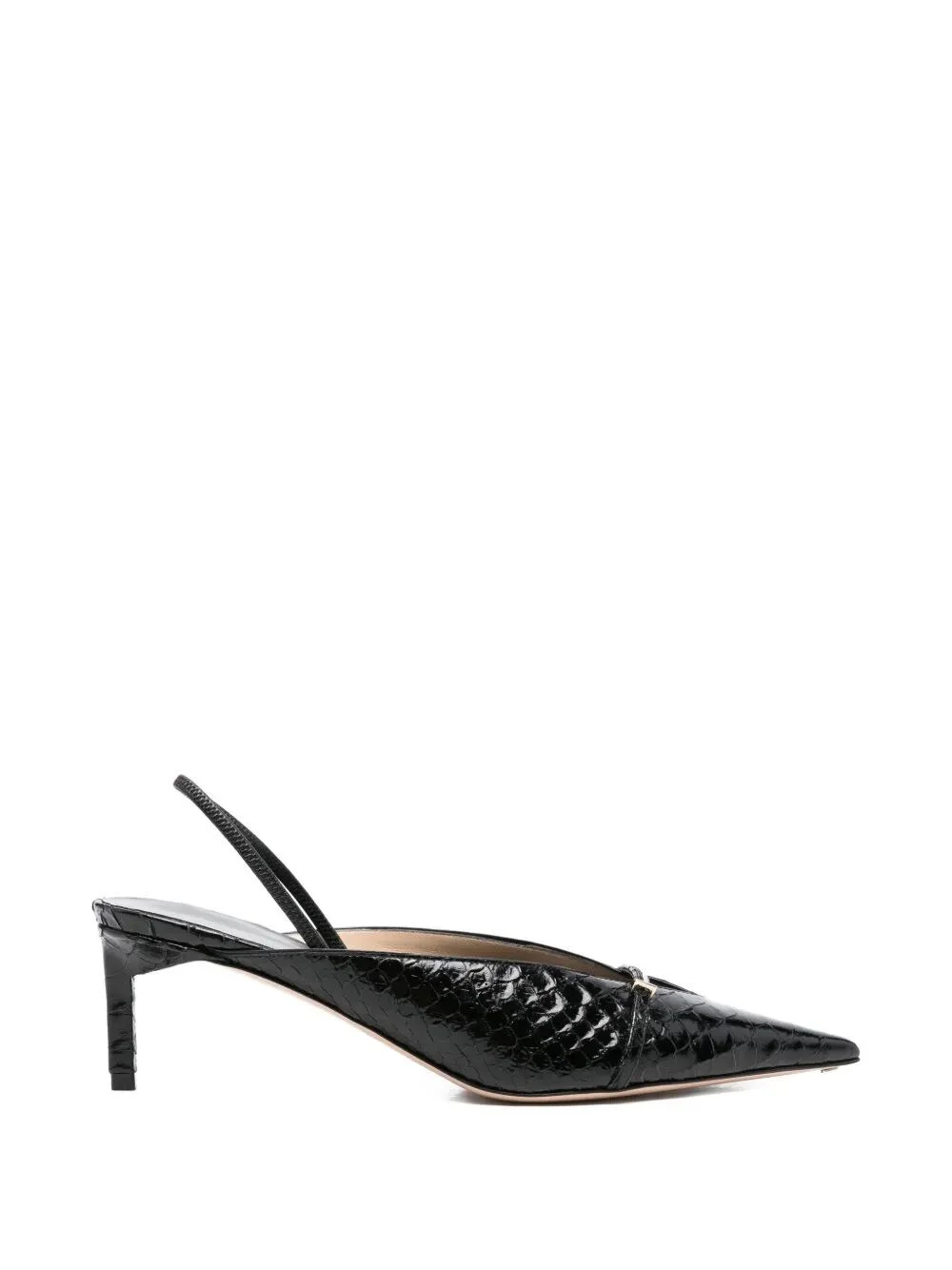 Semi Shiny Printed Python Bc Slingback - 1