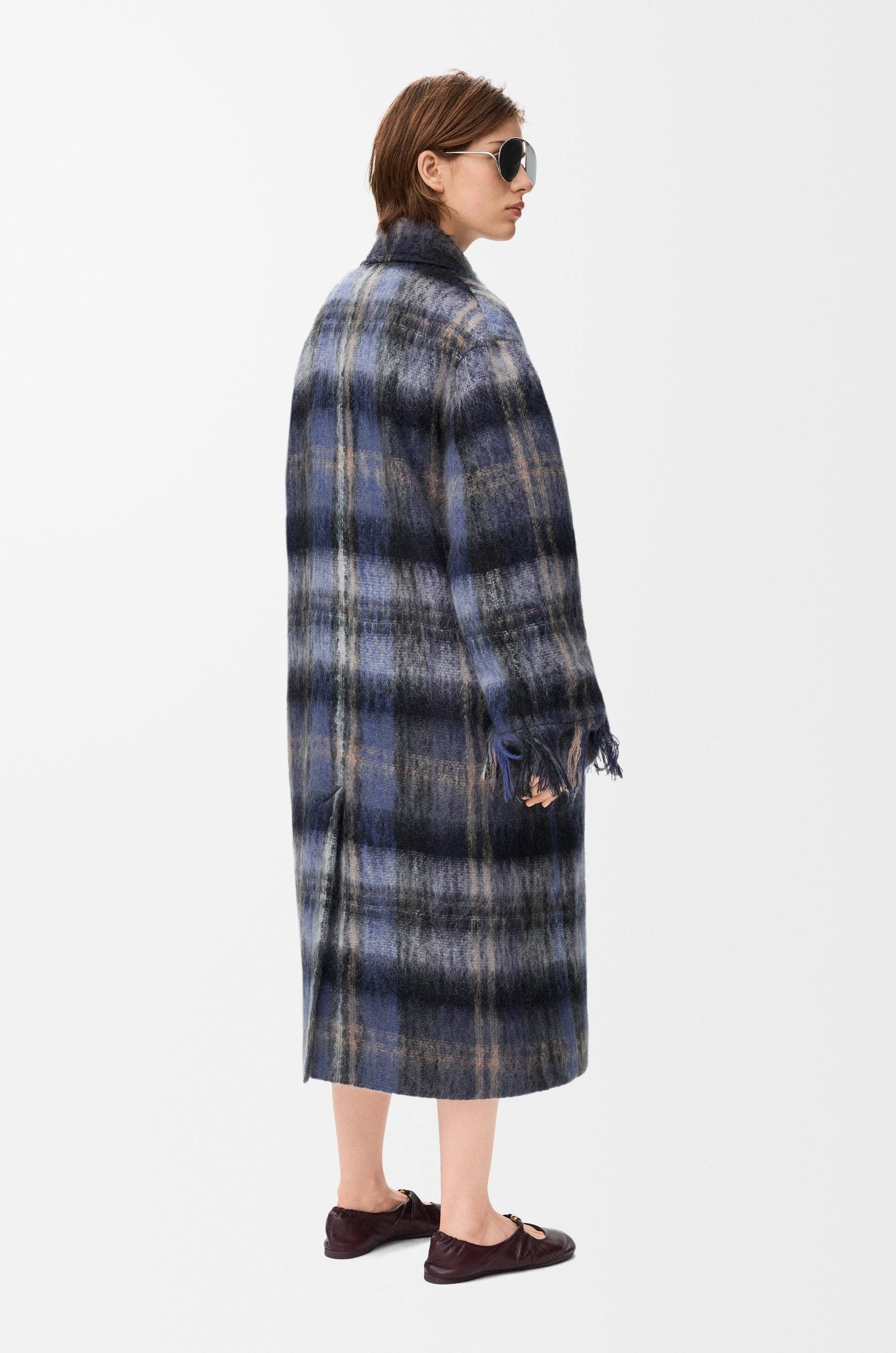 Coat in mohair and wool blend - 4