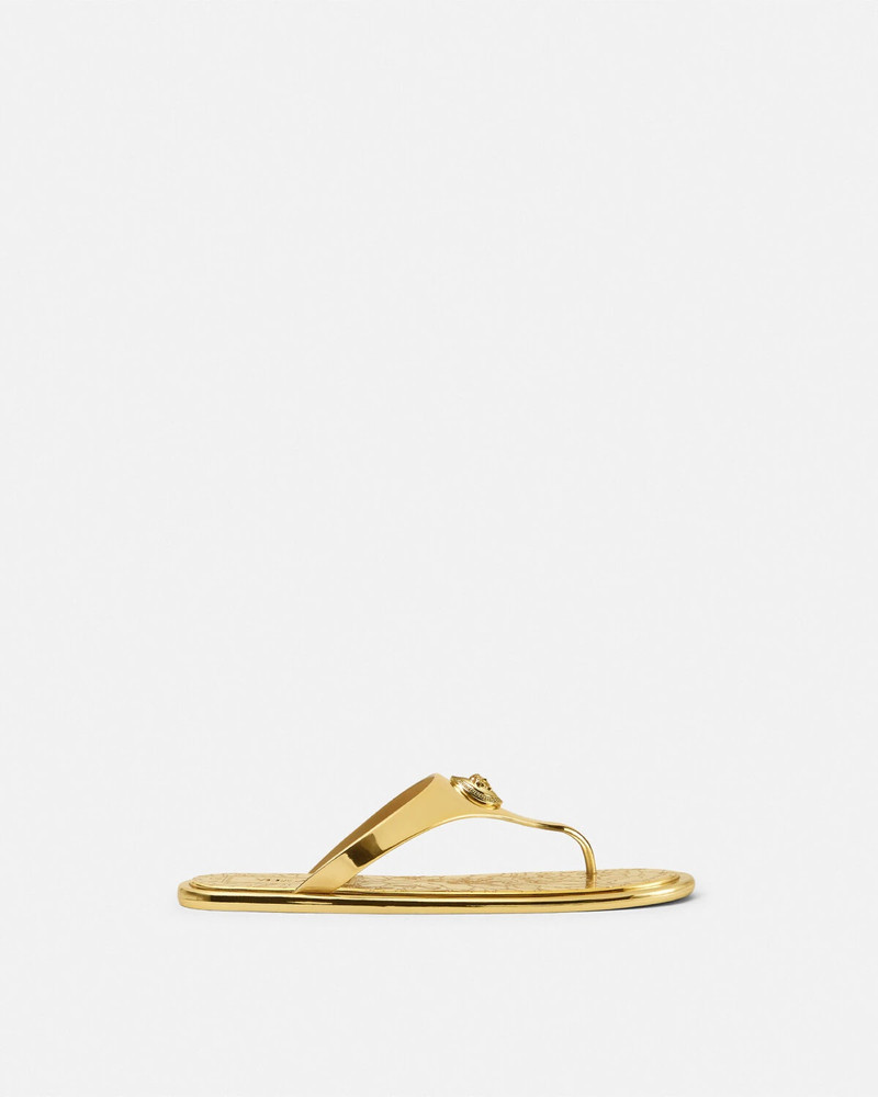 Alia Metallic Flat Sandals - 1