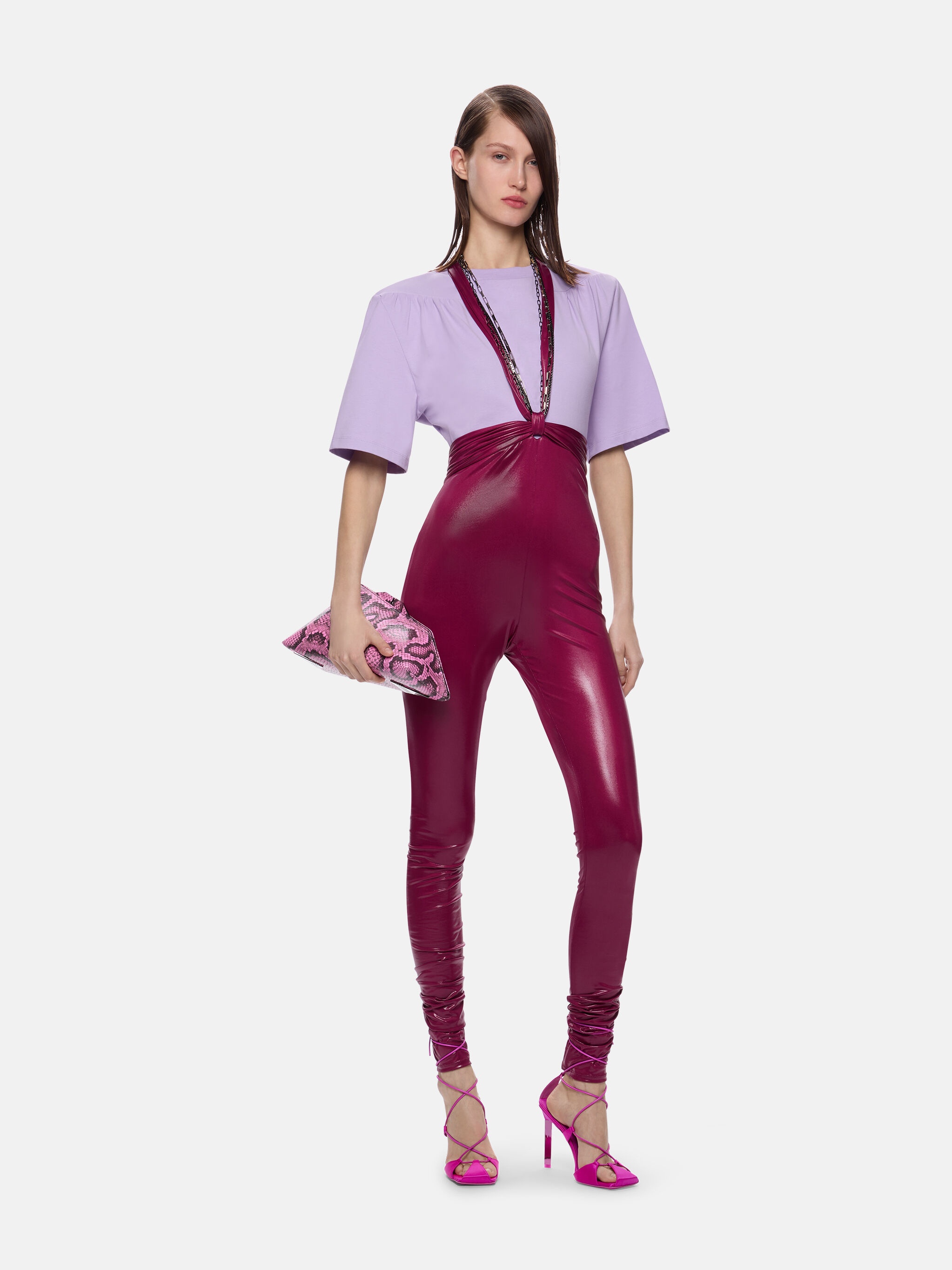 ''RUBY'' WINE RED LONG PANTS - 2