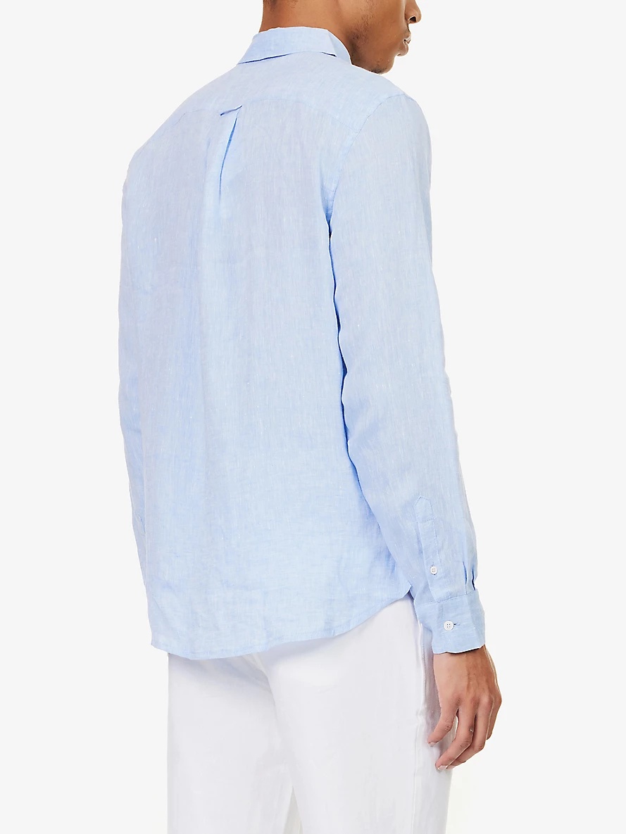 Monaco regular-fit linen shirt - 4