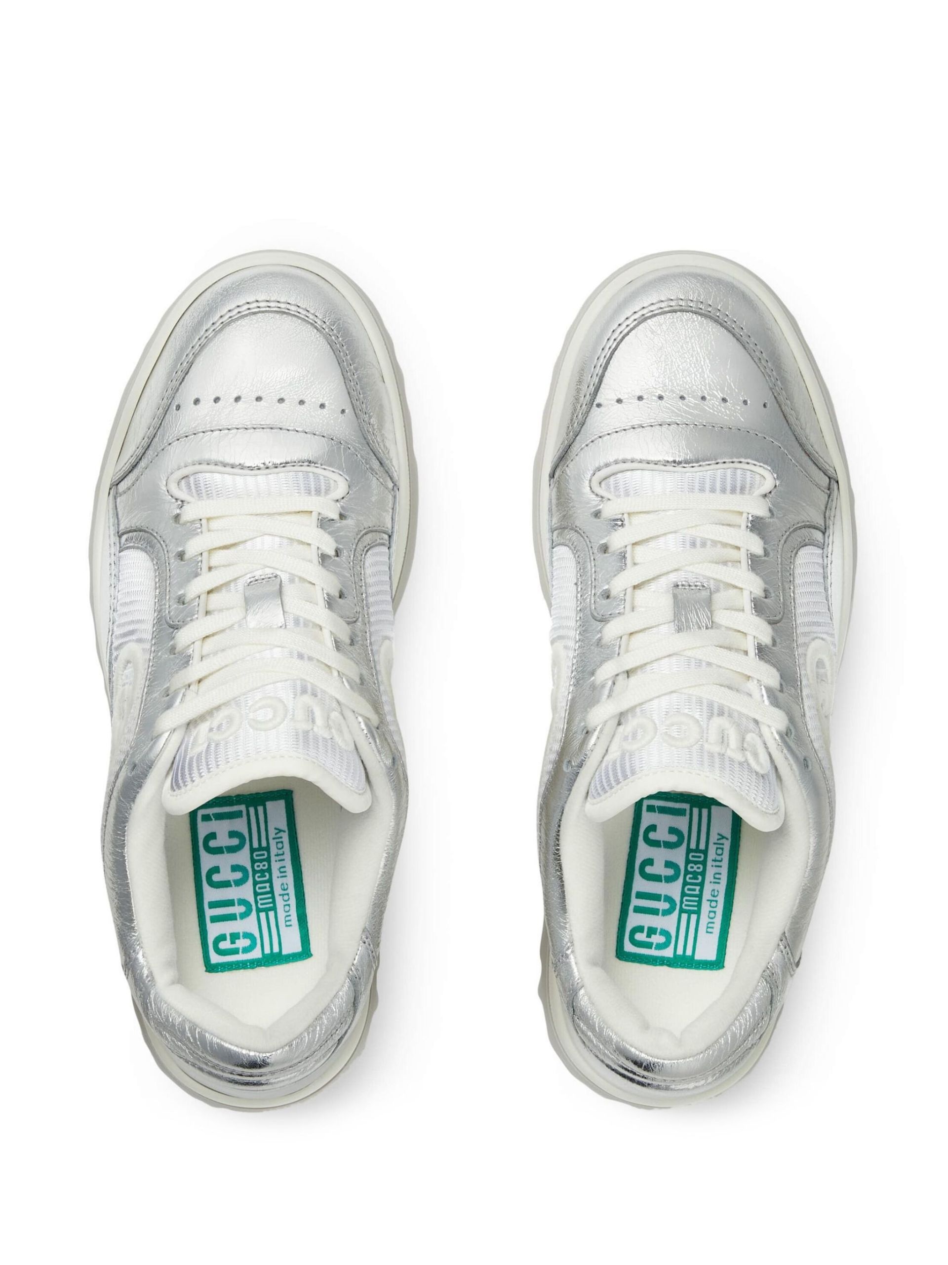 Silver-Tone Mac80 Low-Top Sneakers - 5