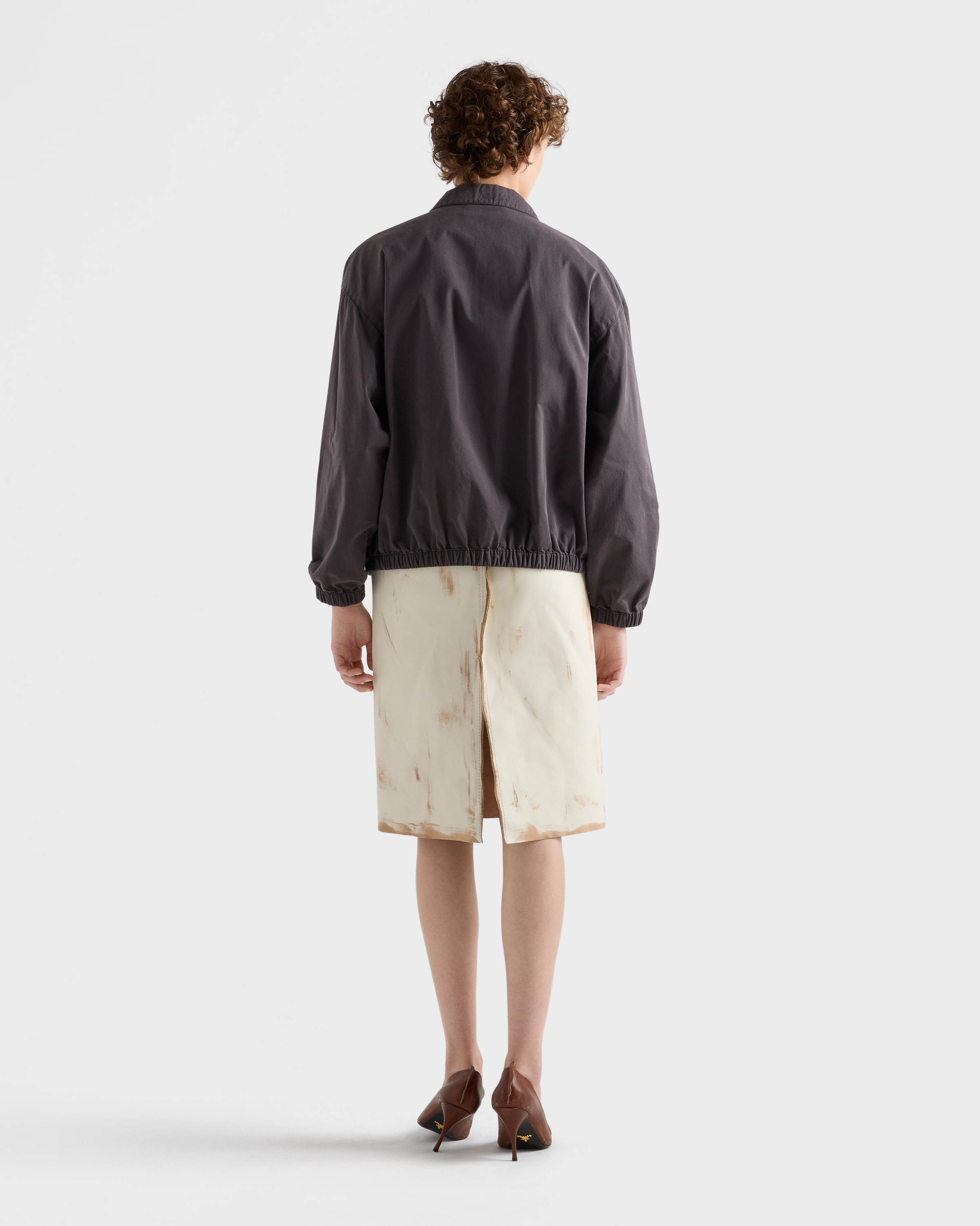 Old gabardine blouson jacket - 5