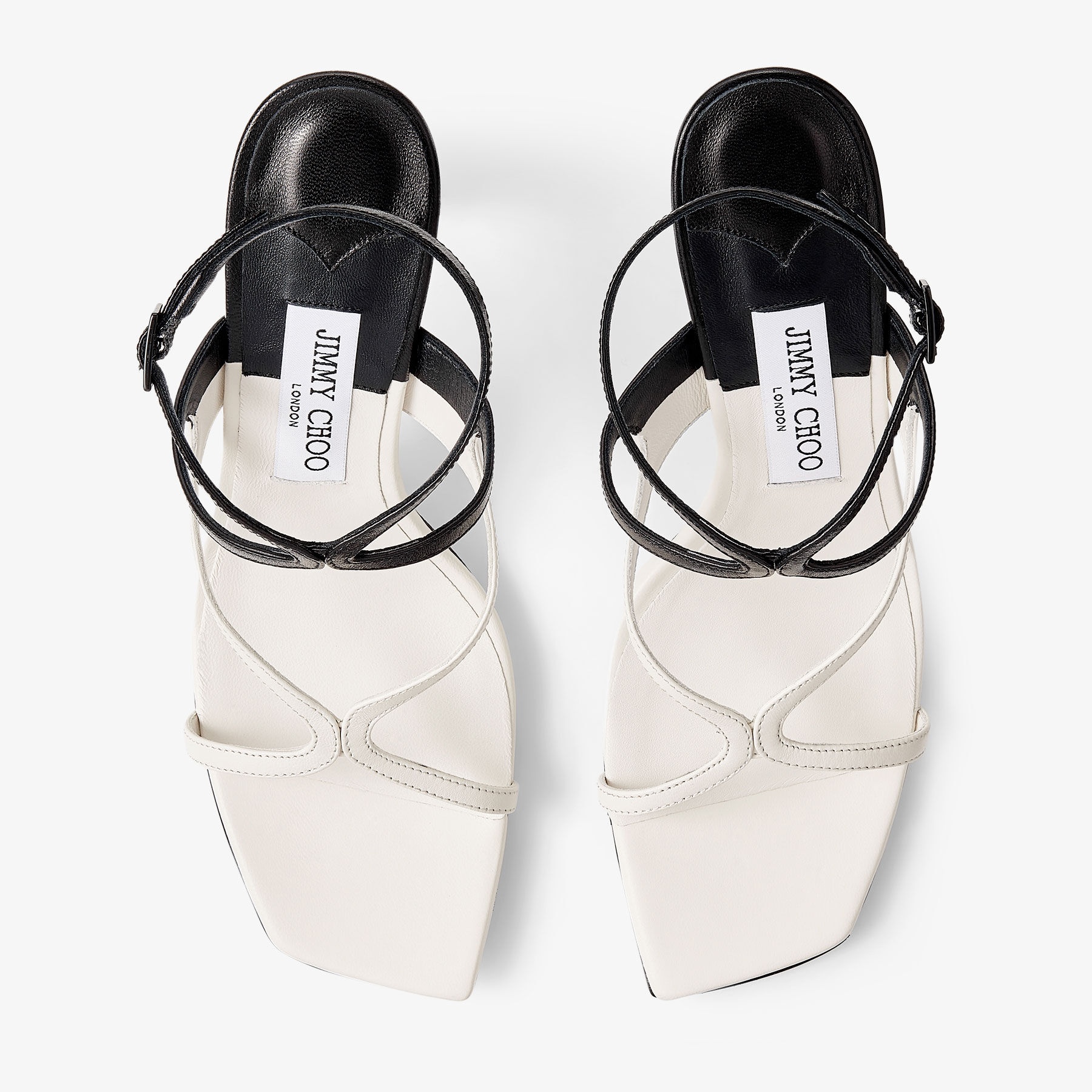 Azie 85
Latte and Black Patchwork Nappa Leather Sandals - 4