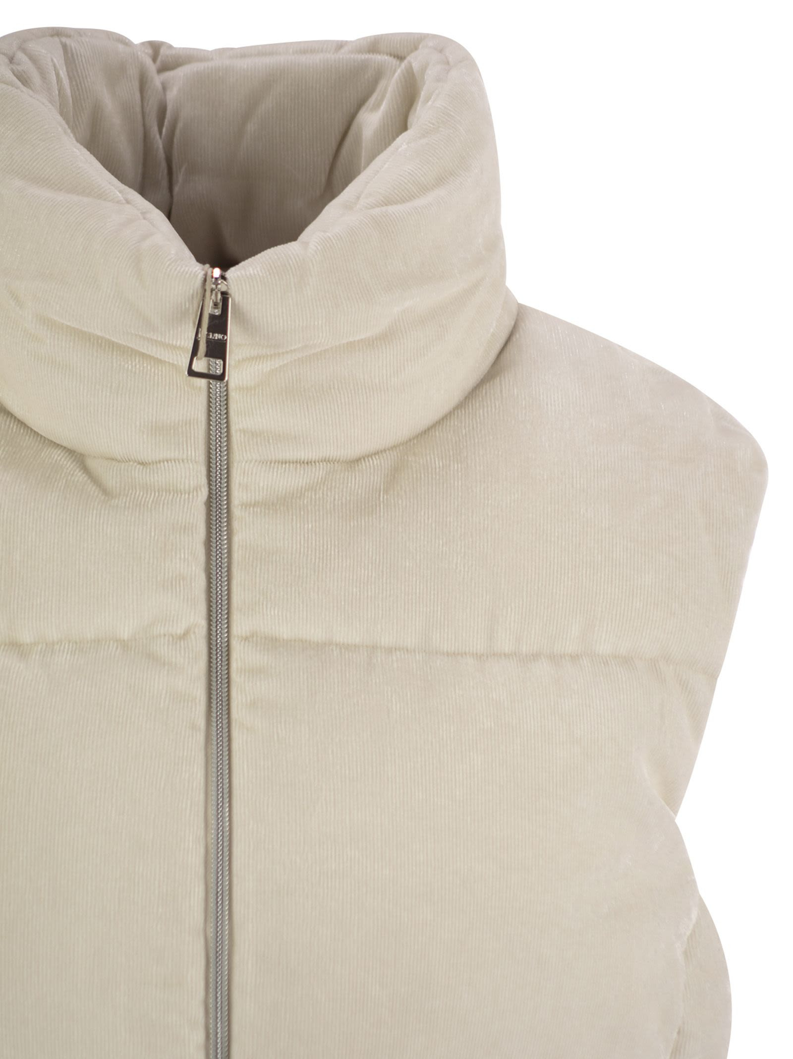 Herno Women Velvet Sleeveless Down Jacket - 4