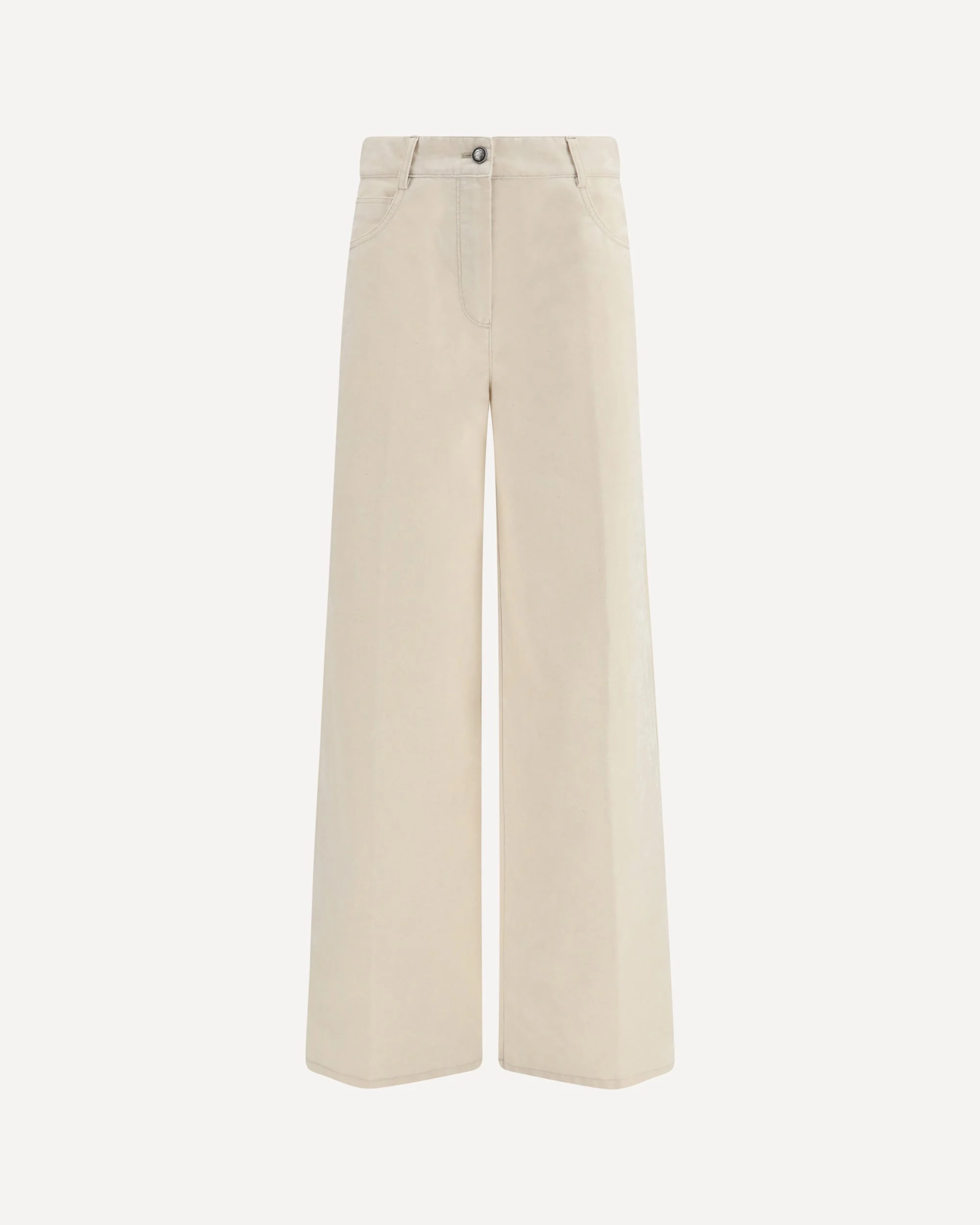 Wide leg Jeans in flocked denim - 1