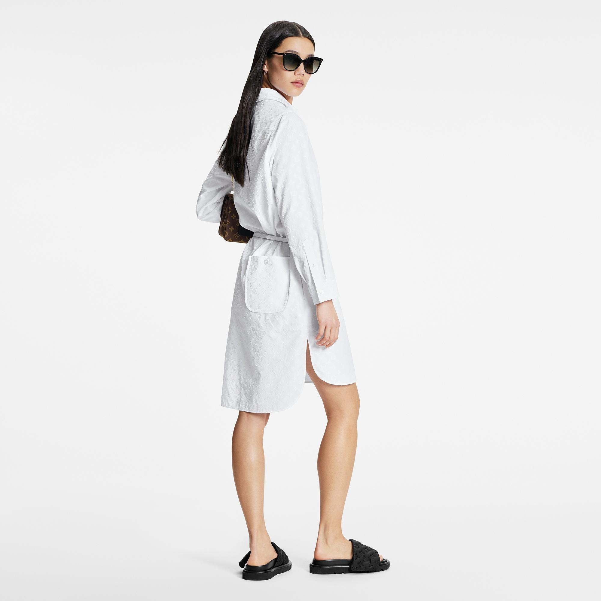 Monogram Relief Shirt Dress - 4