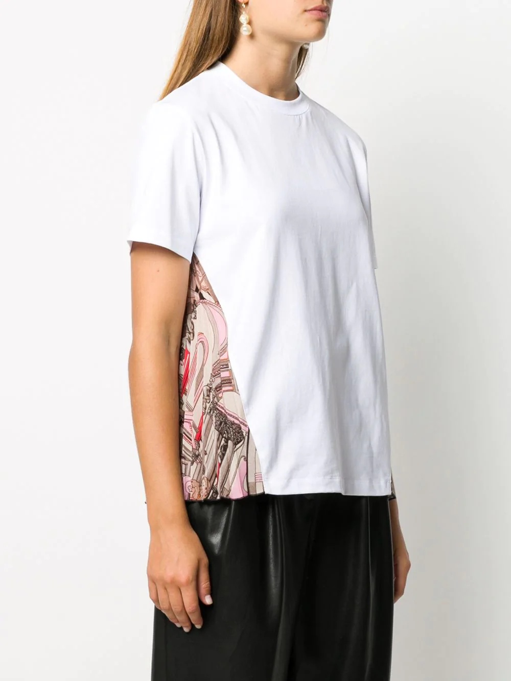 pleated insert T-shirt - 3