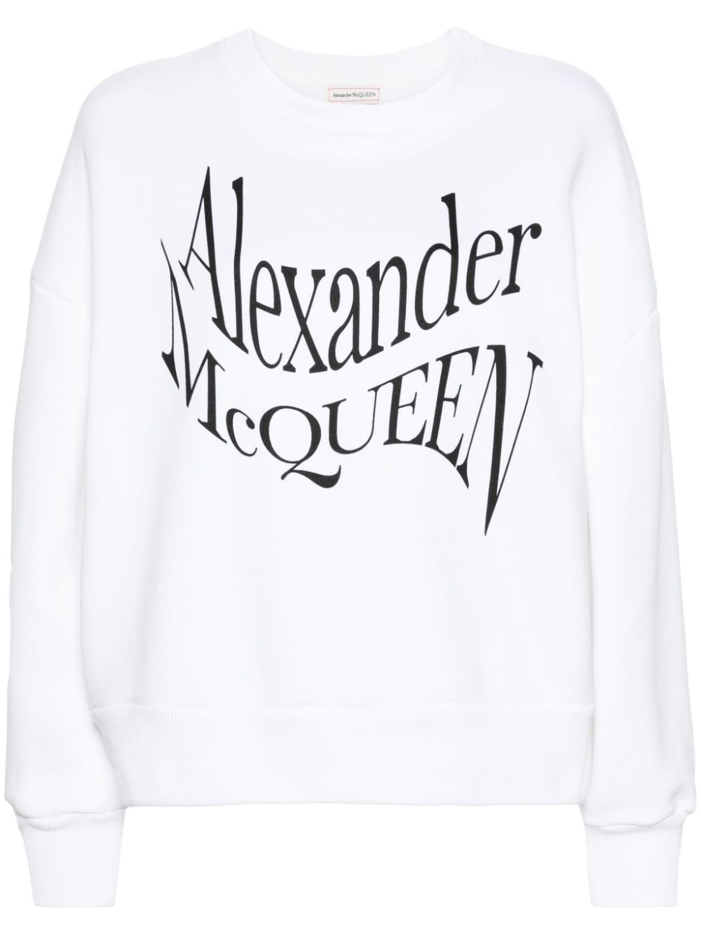 logo-print cotton sweatshirt - 1