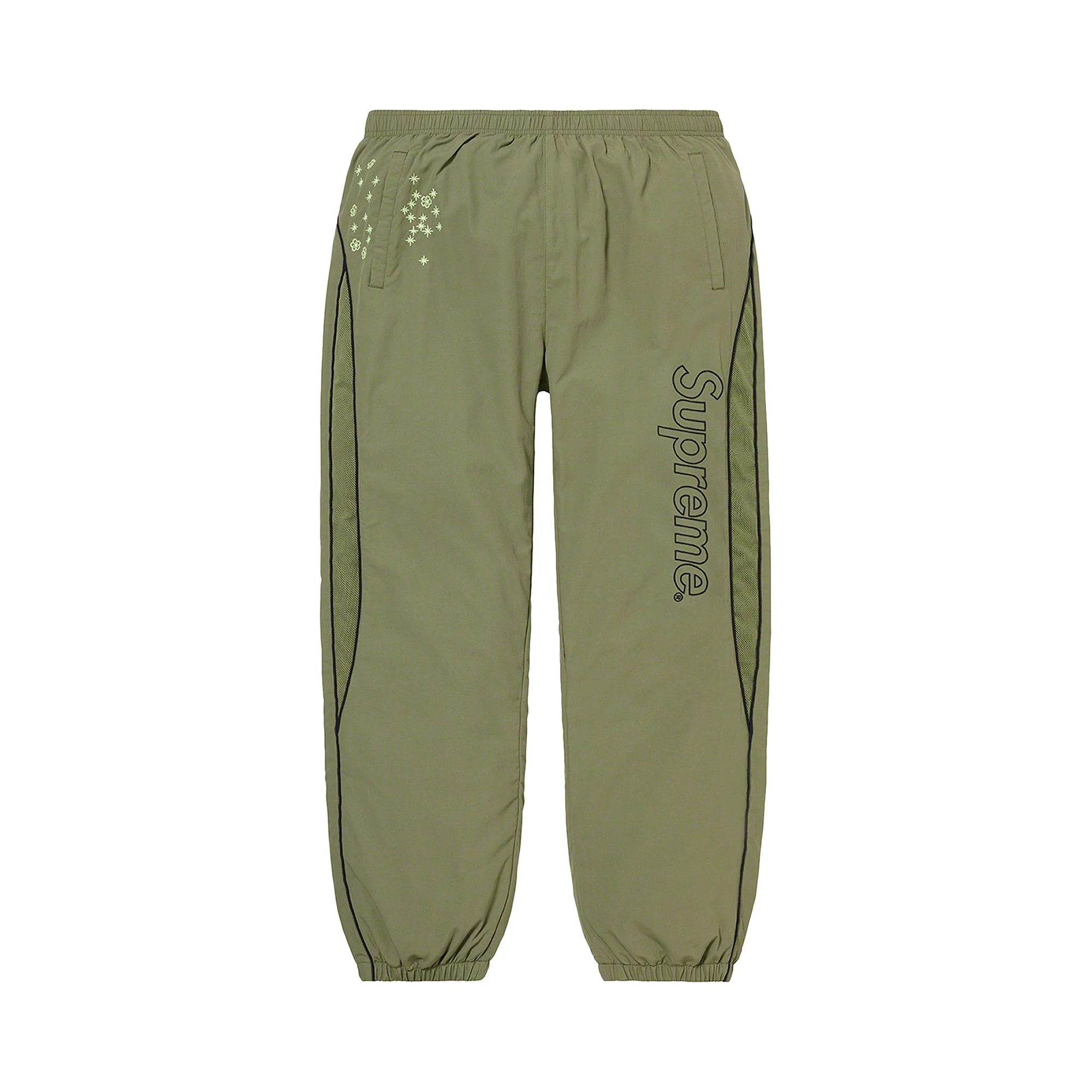 Supreme AOI Glow-In-The-Dark Track Pant 'Olive' - 1