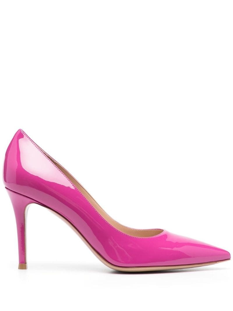 85mm patent heeled pumps - 1