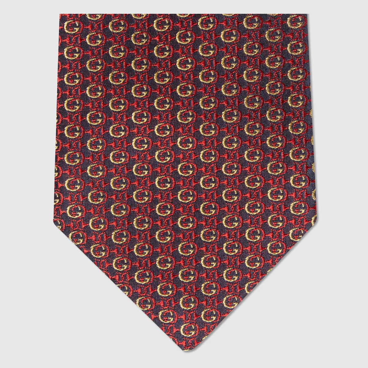 Interlocking G Horsebit silk tie - 3