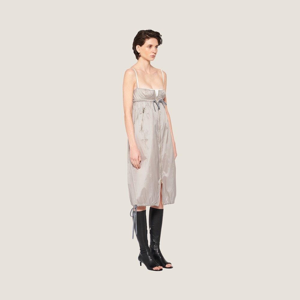 Technical silk bustier dress - 5
