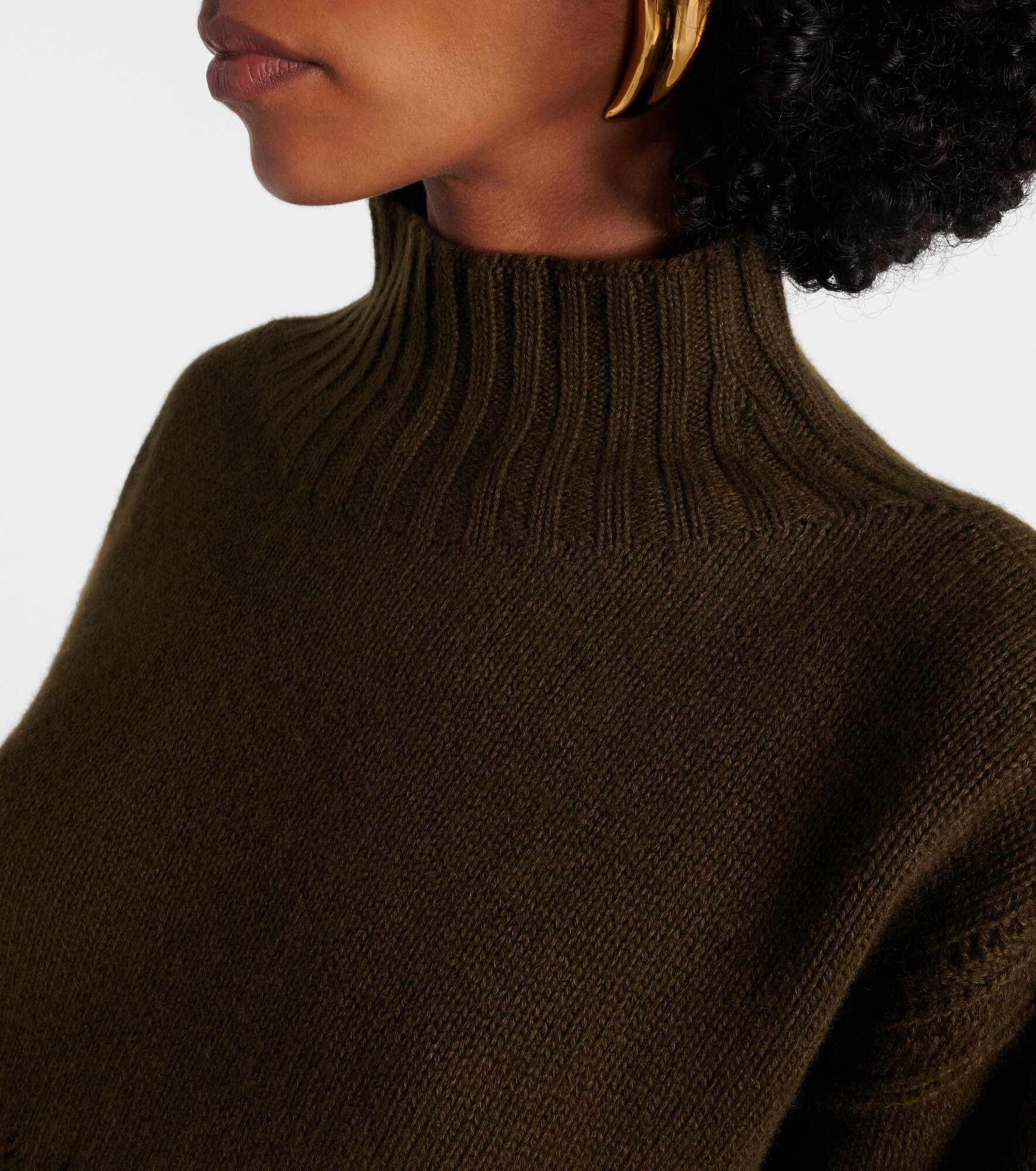 Waffle-knit cashmere and cotton sweater - 4