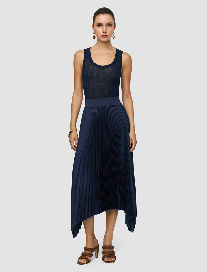 JOSEPH Ade Knit Weave Plissé Skirt outlook