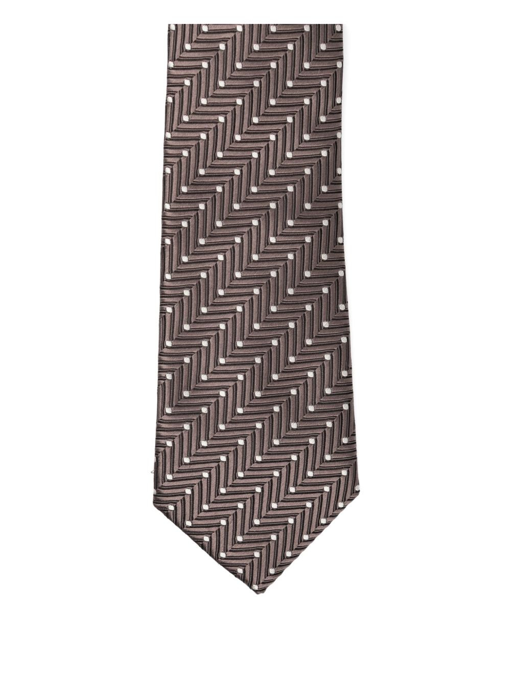 GEOMETRIC-PRINT SILK TIE - 2