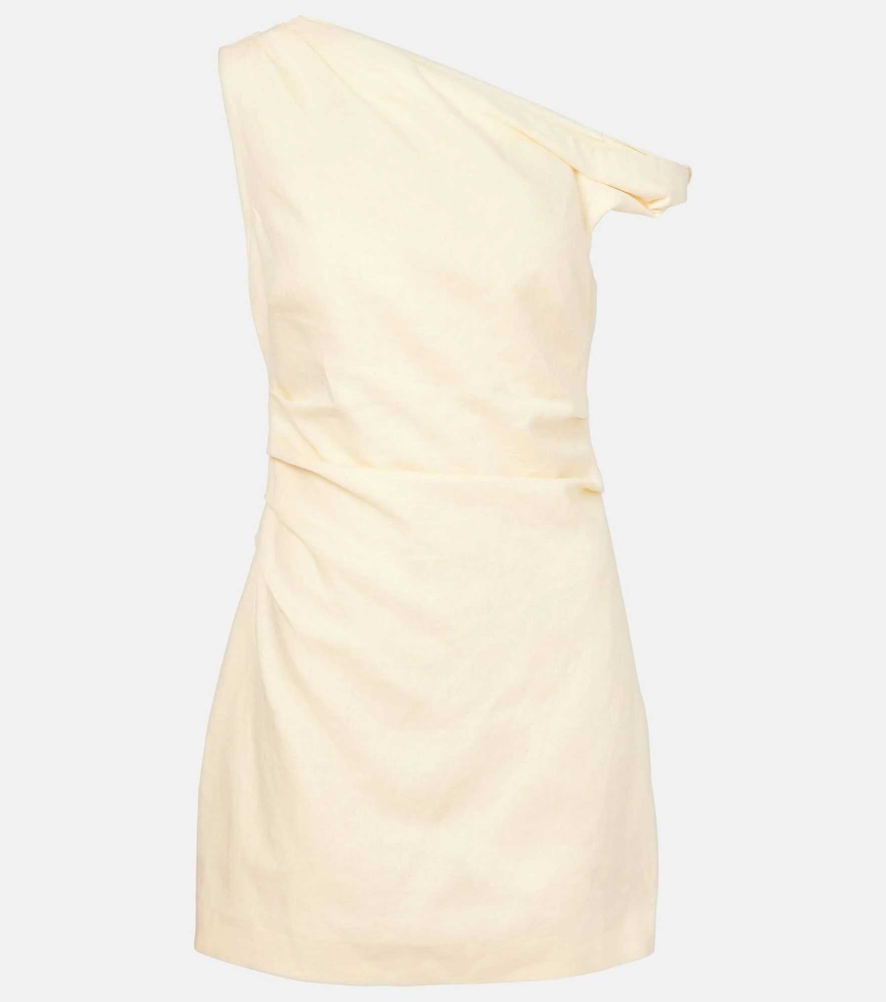 Iris one-shoulder linen minidress - 1