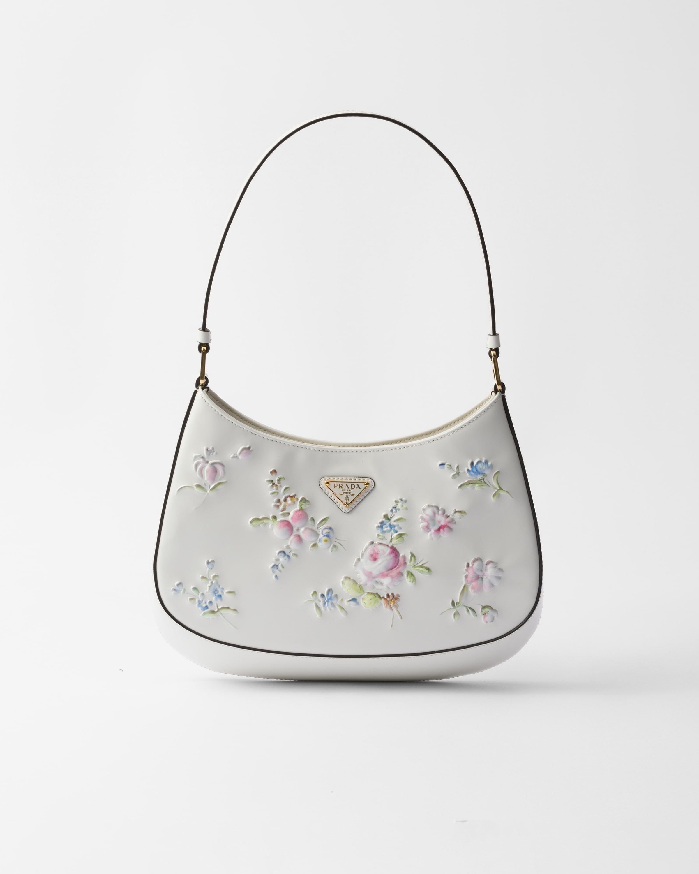 Prada Cleo printed brushed leather shoulder bag - 1