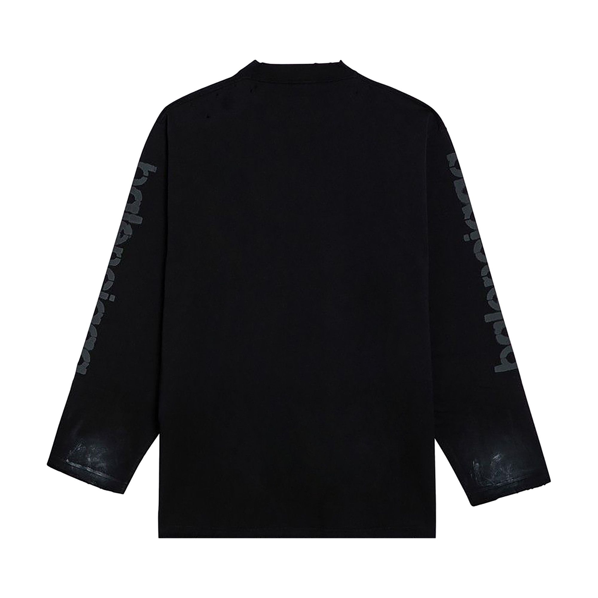 Balenciaga 3B Stencil Vintage Jersey T-Shirt 'Faded Black' - 2