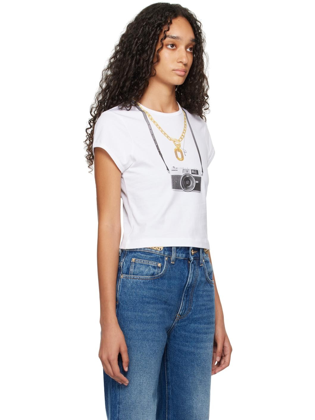 White Printed T-shirt - 2