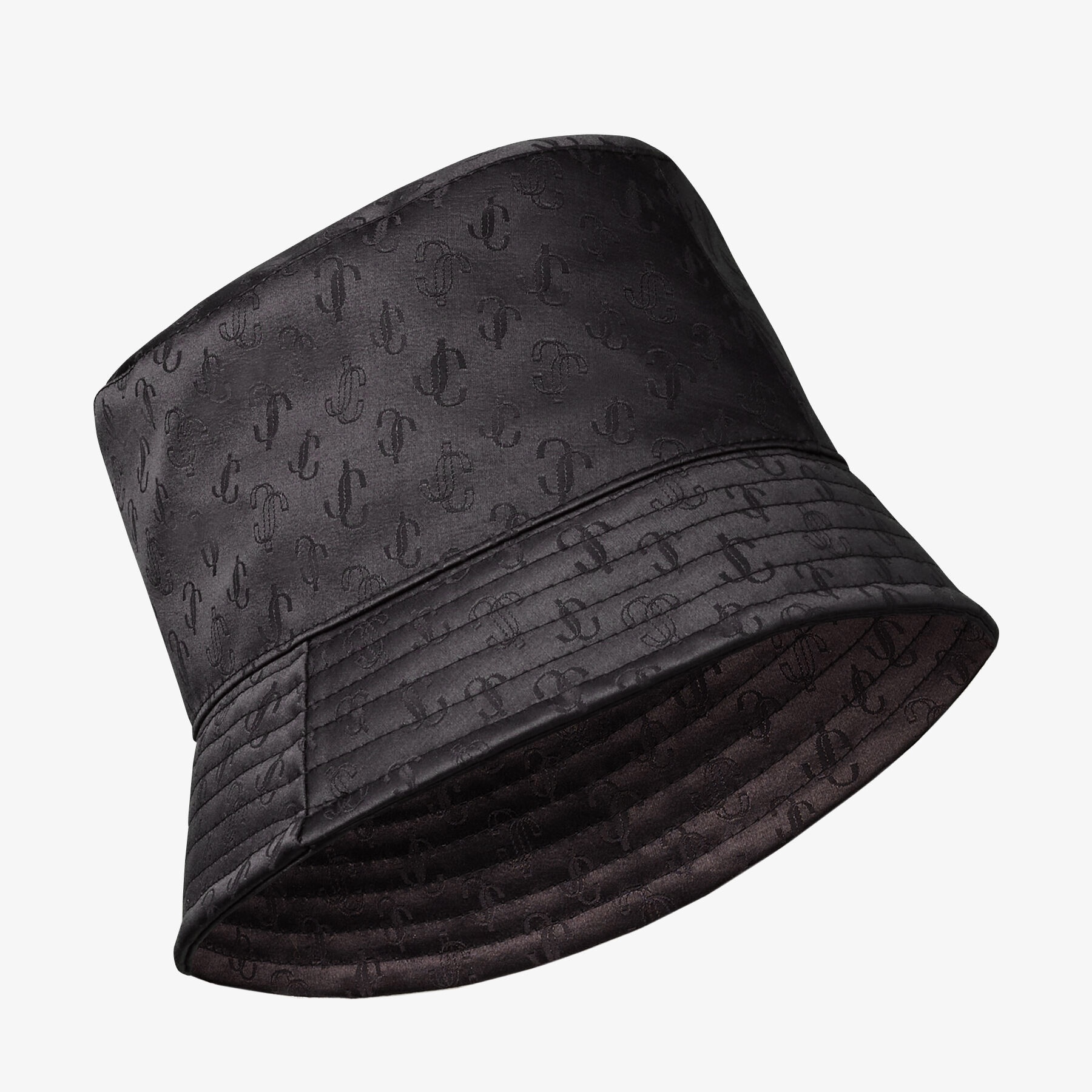 Renata
Black Cotton and Silk JC Monogram-Jacquard Bucket Hat - 3