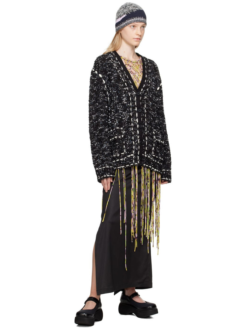 OPEN YY Black Stitch Cardigan outlook