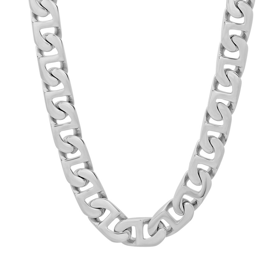 Robert Alton - Robert Alton Mariner Link Stainless Steel Necklace and Bracelet Set for Men - 4