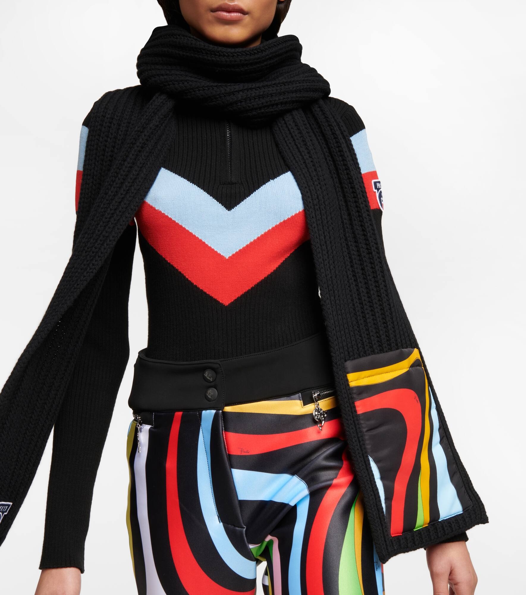 x Fusalp ribbed-knit wool scarf - 3
