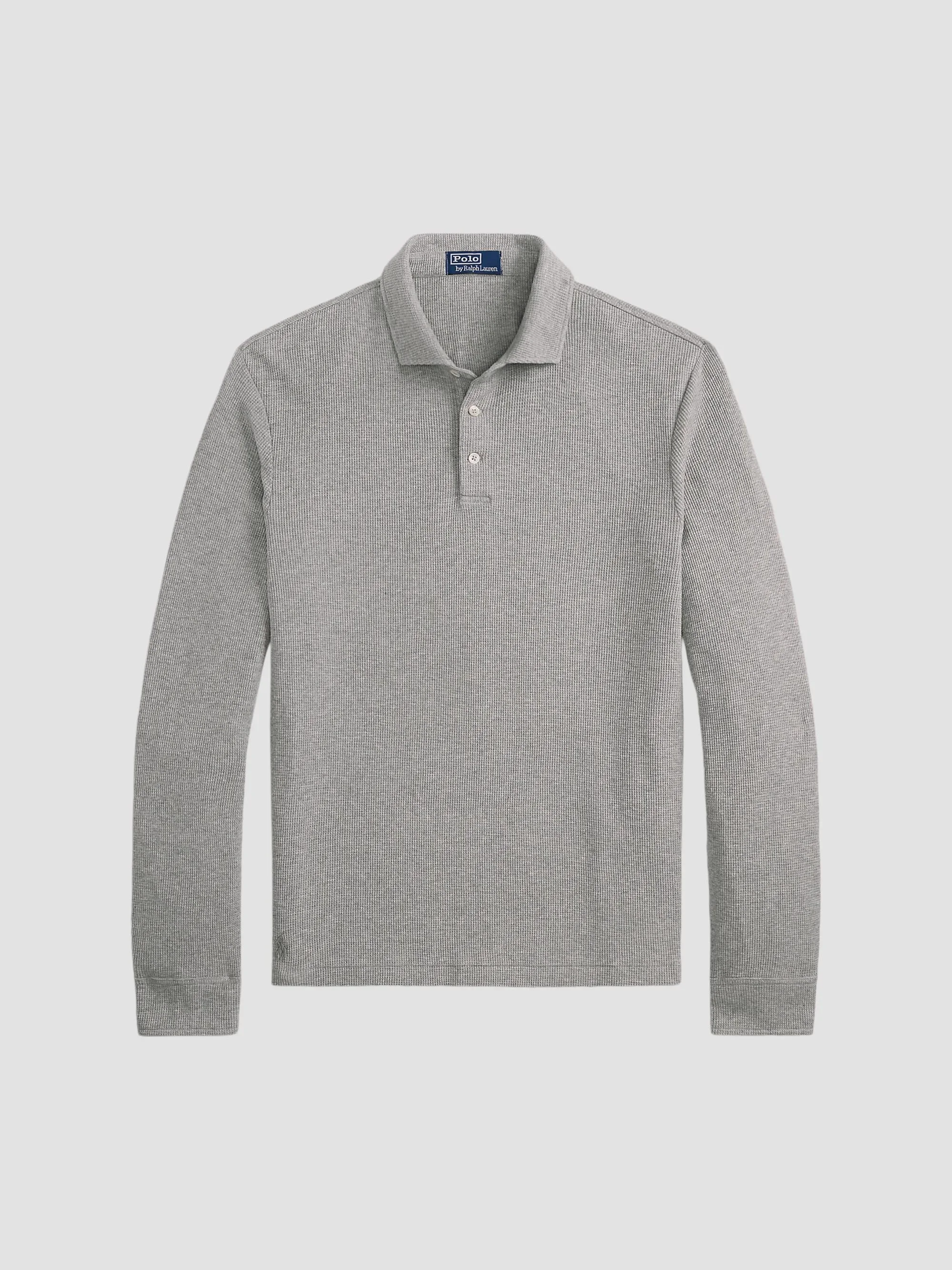 Men's Standard-Fit Waffle-Knit Polo Shirt - Andover Heather - 1