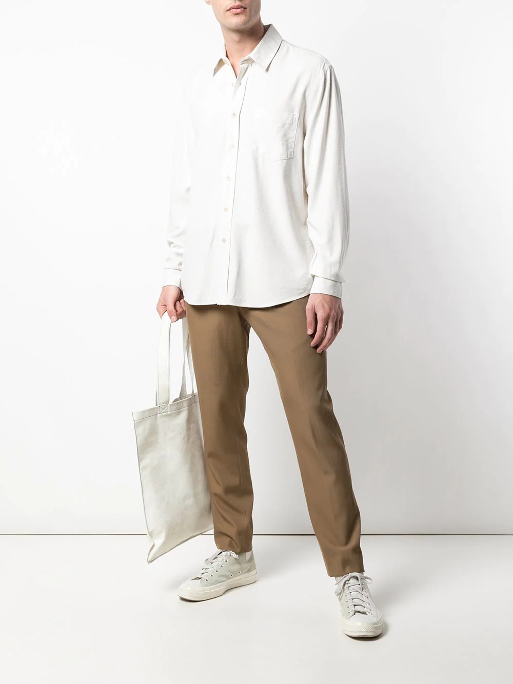 long-sleeve silk shirt - 2