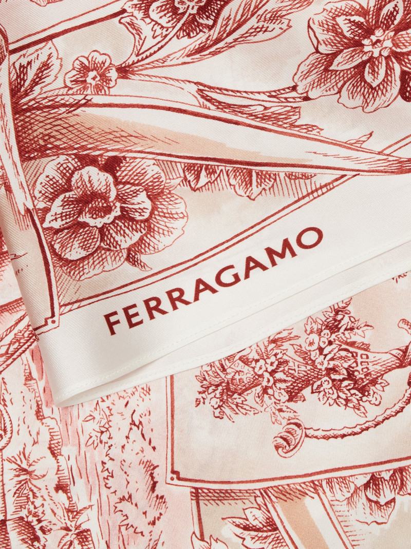 FERRAGAMO Ethnic print foulard top outlook