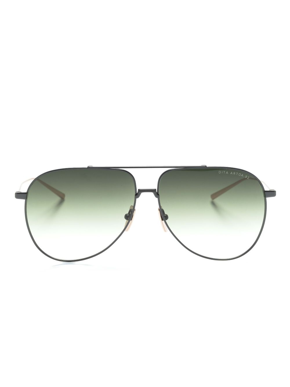 logo-print round-frame sunglasses - 1
