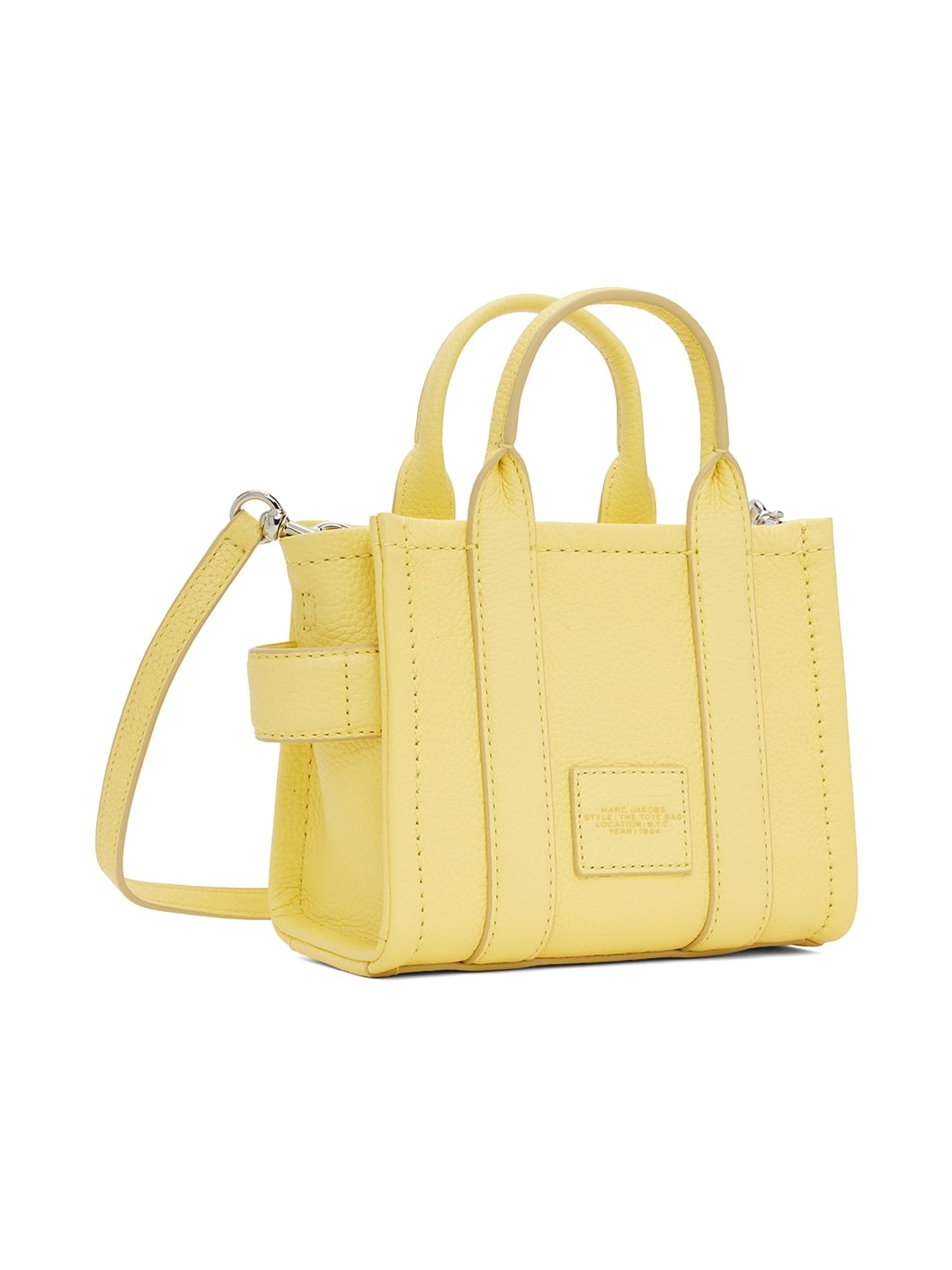 Yellow 'The Leather Mini Tote Bag' Tote - 3