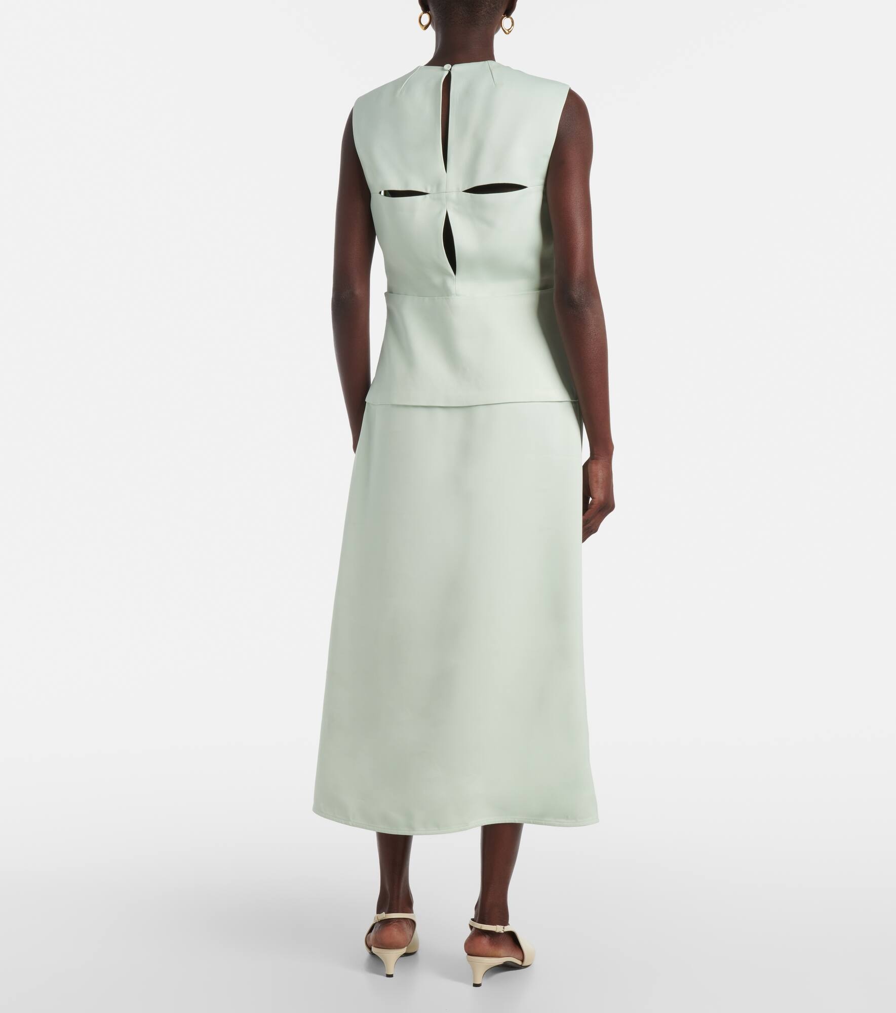 Cutout satin midi dress - 3