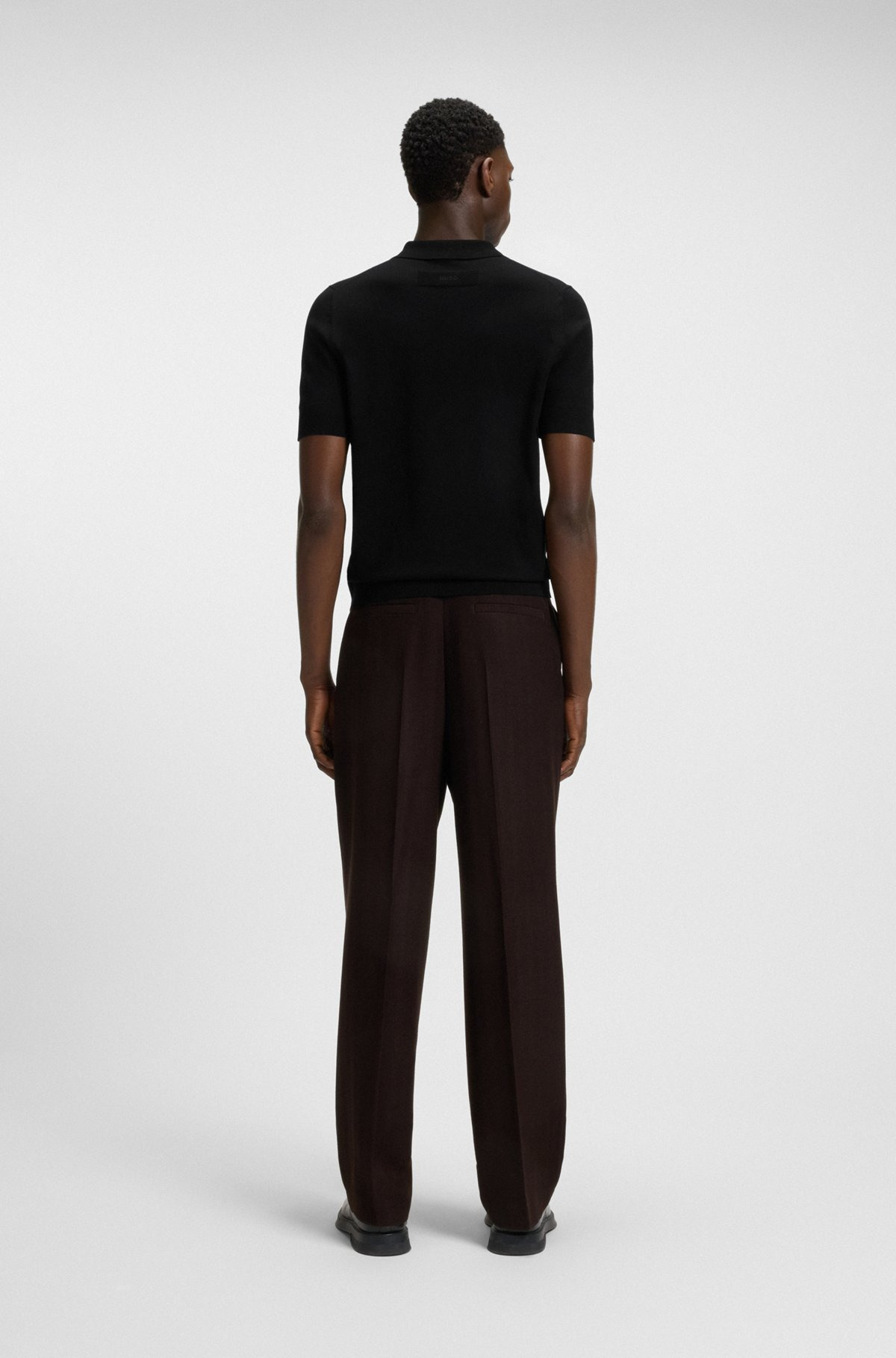 KNIT POLO WITH COVERED PLACKET - 5