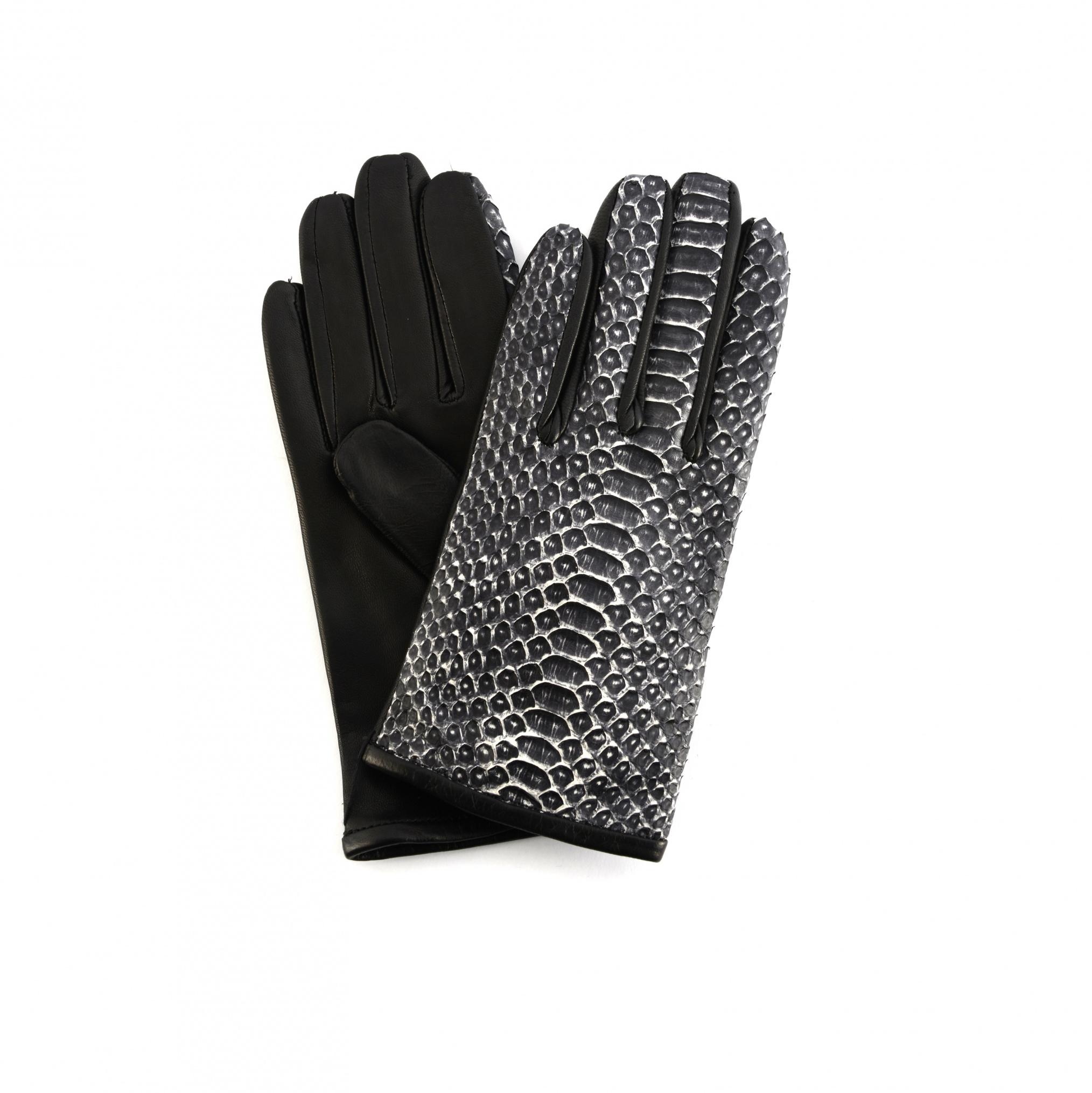 PYTHON LEATHER GLOVES - 1