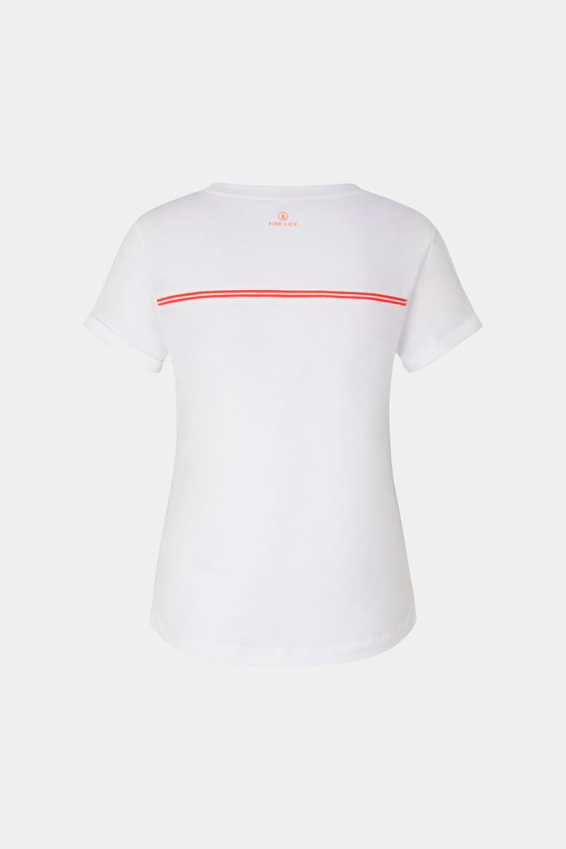 BOGNER Debra T-shirt in White/Orange outlook