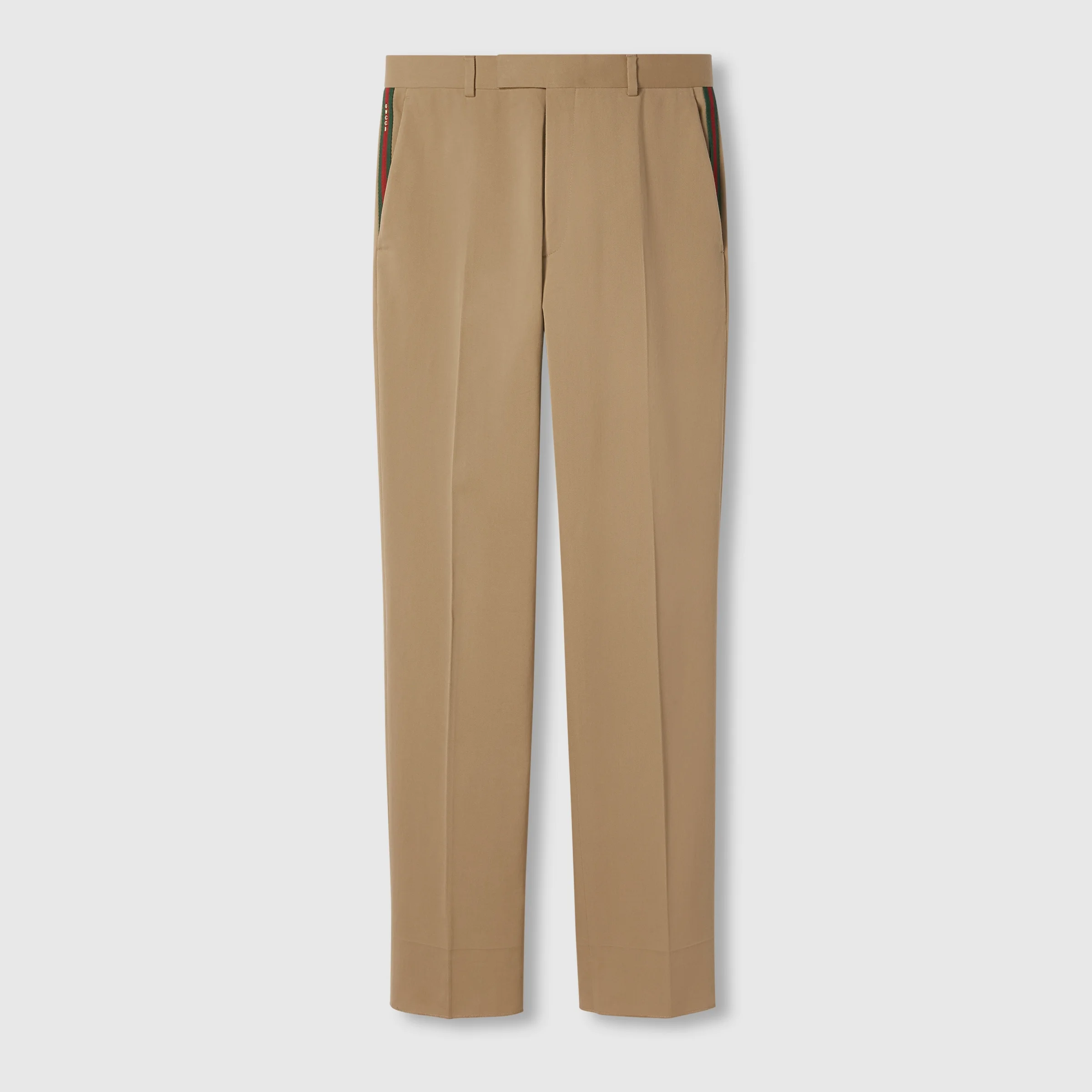 Cotton gabardine pant with Web - 1