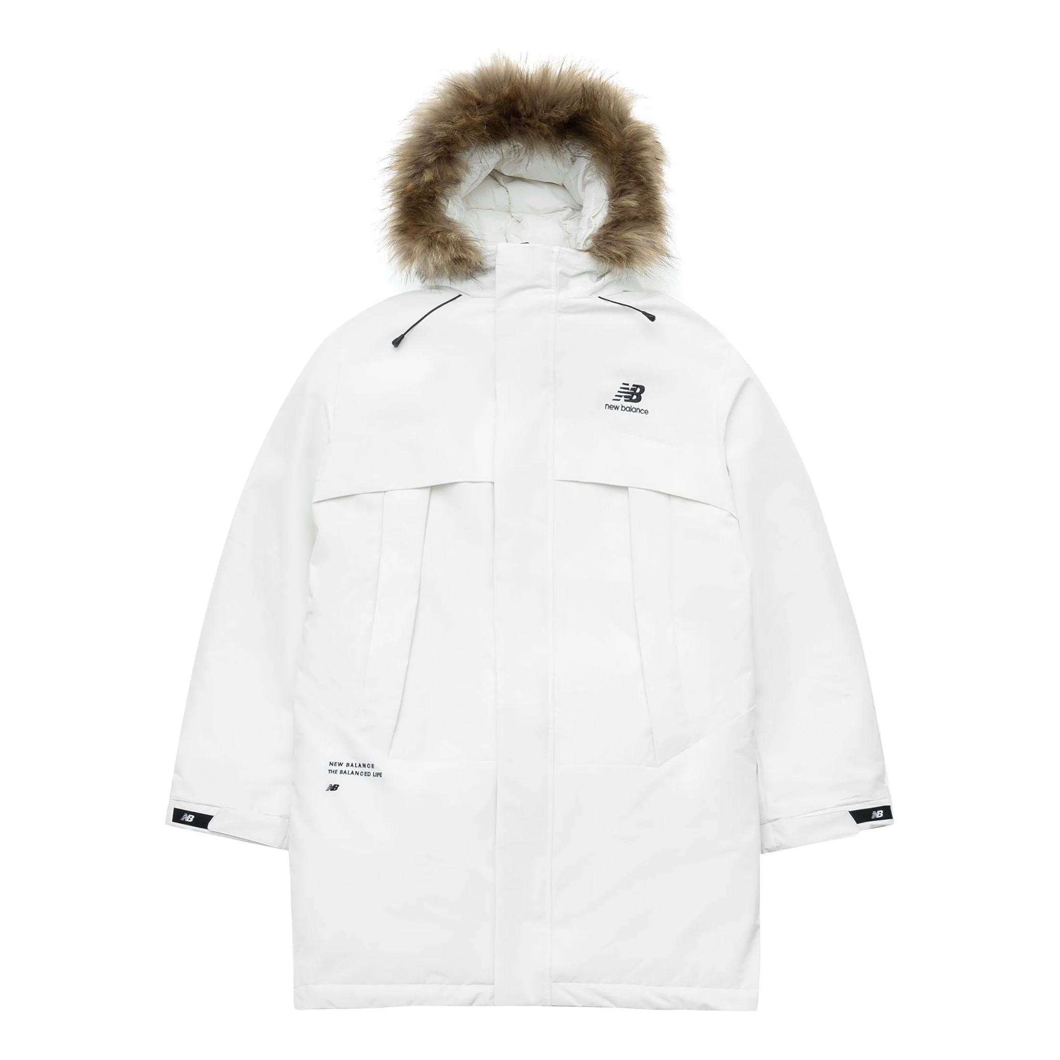 New Balance Long Puff Down Jacket 'White' 5PC44303-IV - 1