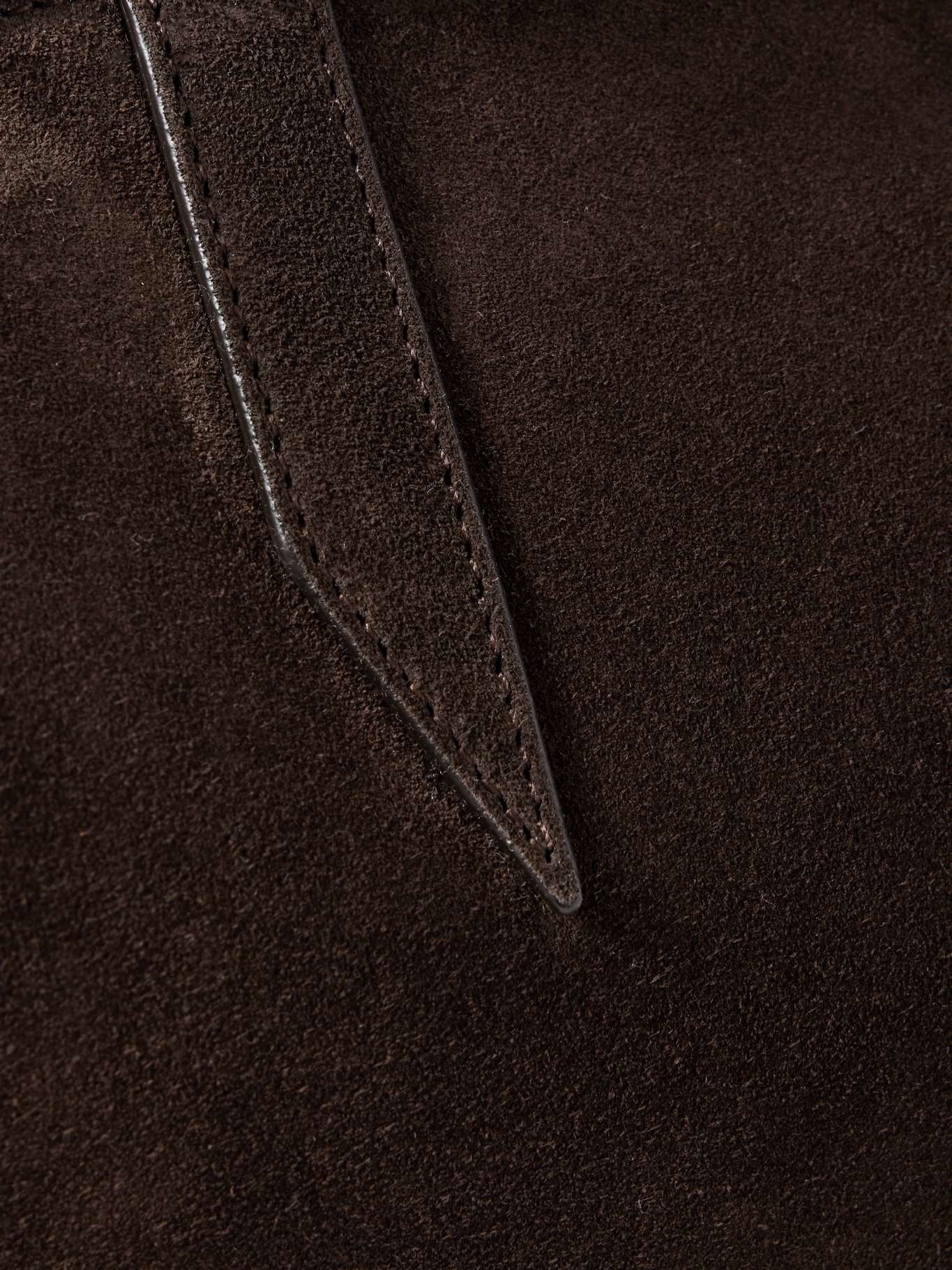 Incognito small paneled suede tote Chocolate - 4