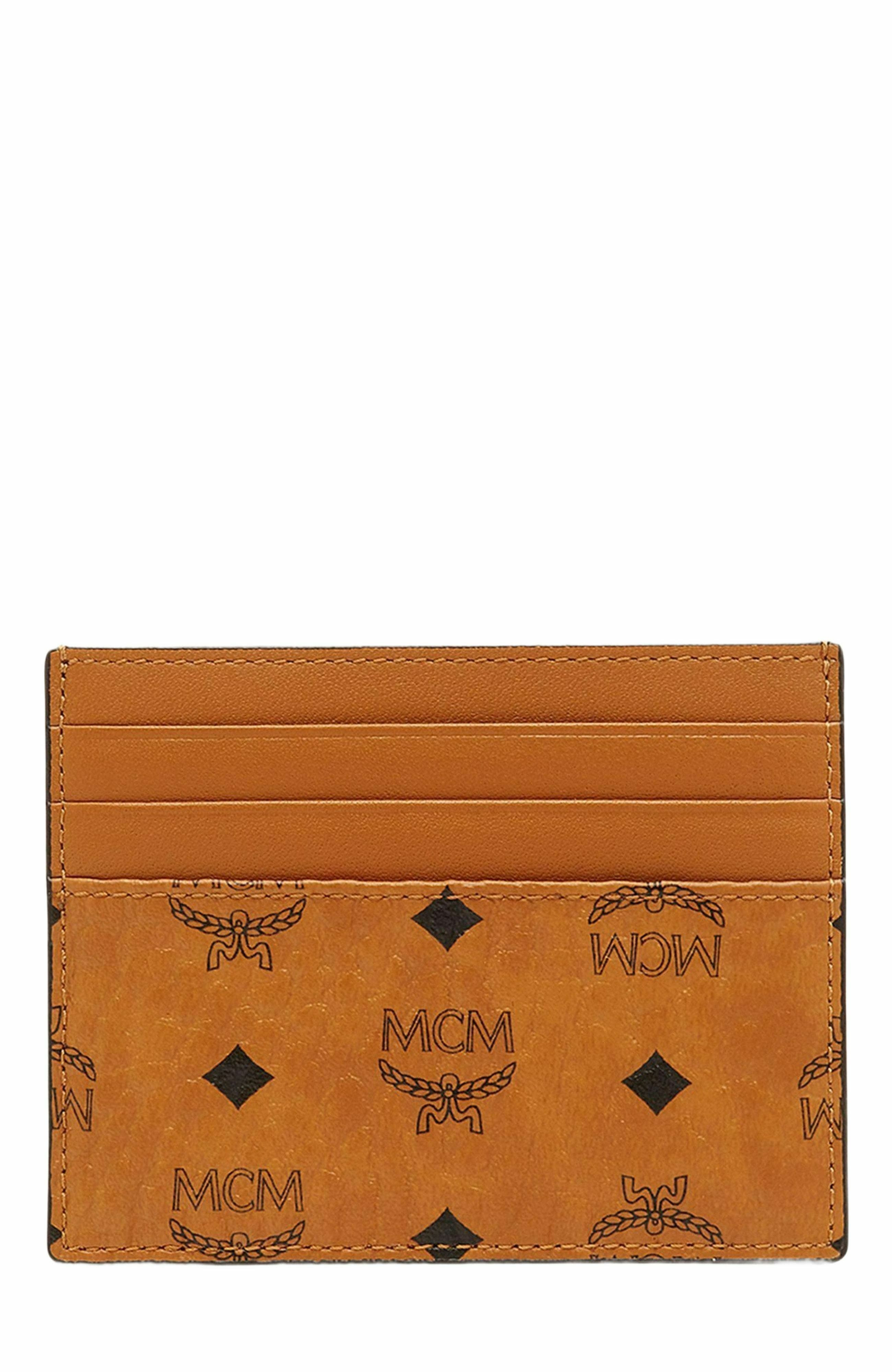 MCM Money Clip Card Case in Visetos Original in Cognac at Nordstrom - 5