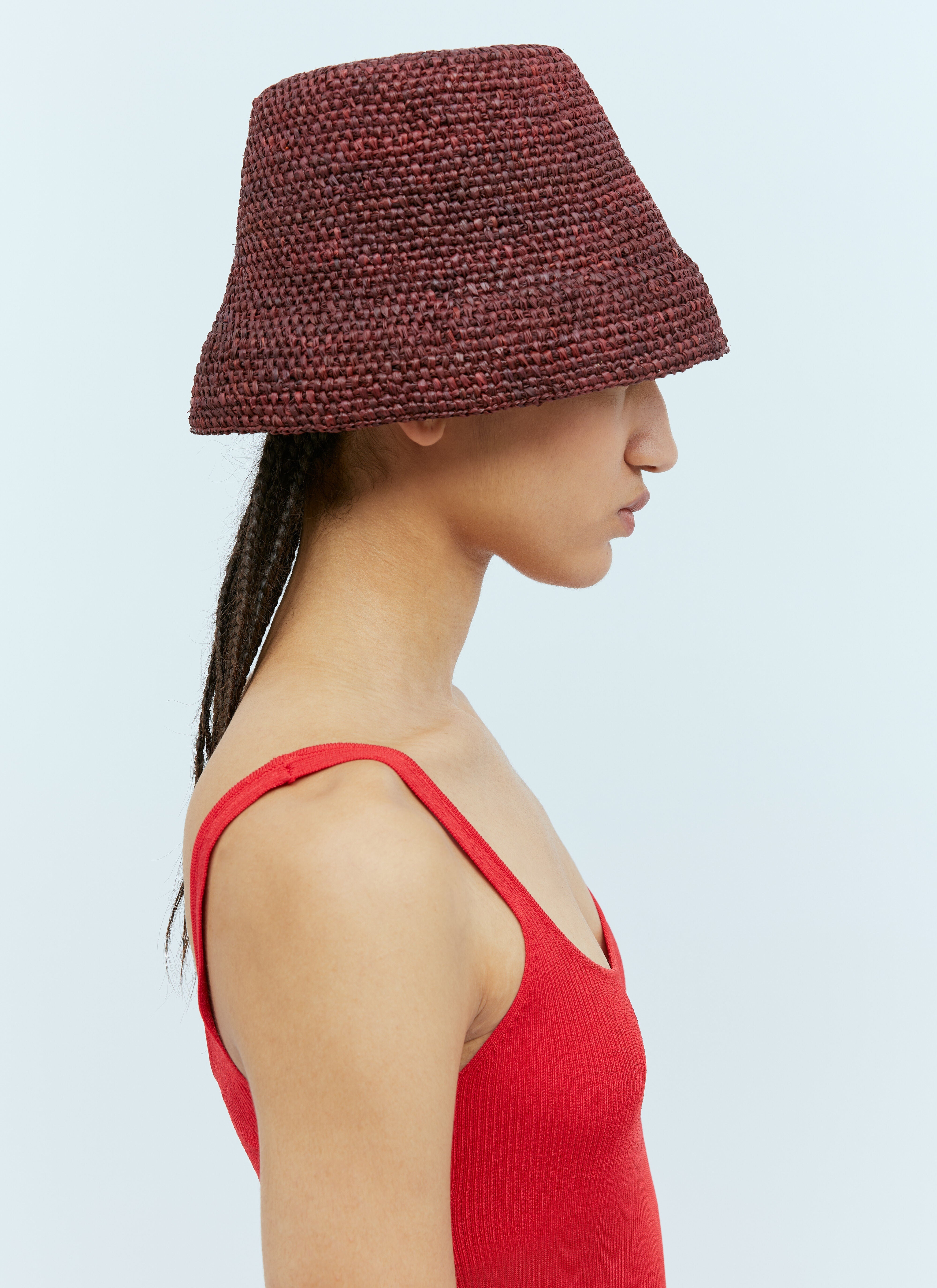 Jacquemus Women Le Bob Raphia Bucket Hat - 3