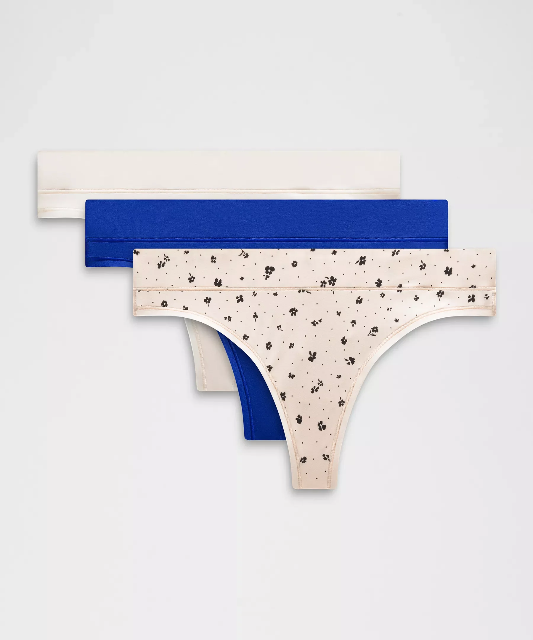 UnderEase Mid-Rise Thong Underwear *3 Pack - 1
